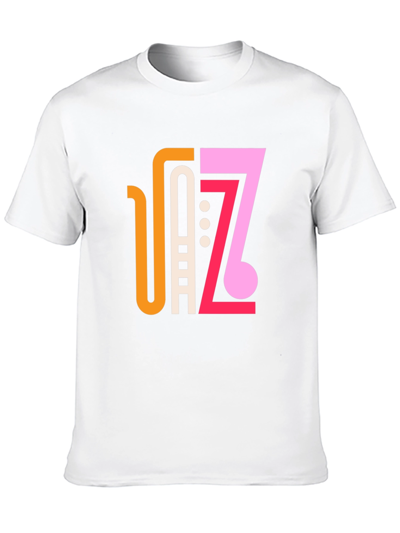 Stylish Jazz Graphic Black T-Shirt
