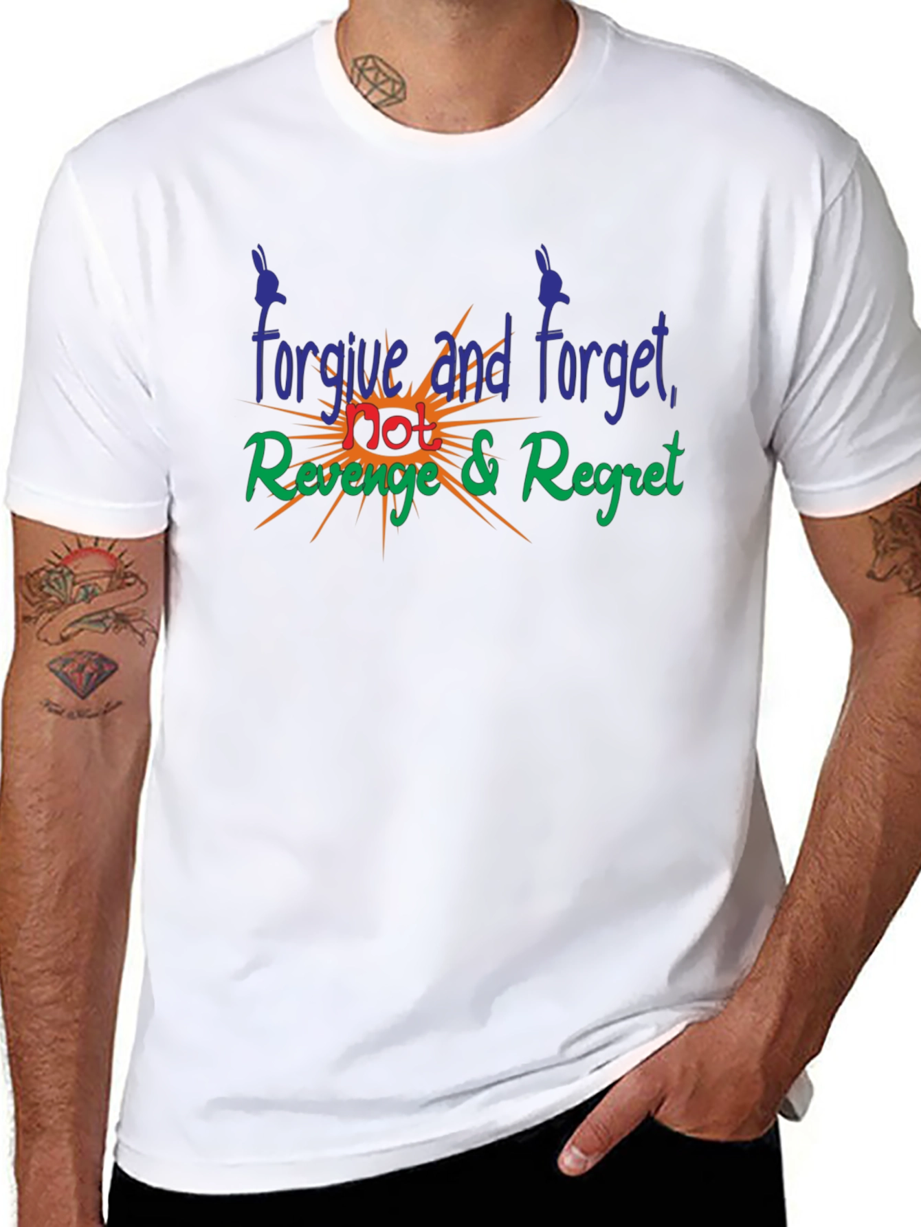 Forgive Forget Revenge Regret Graphic T-Shirt