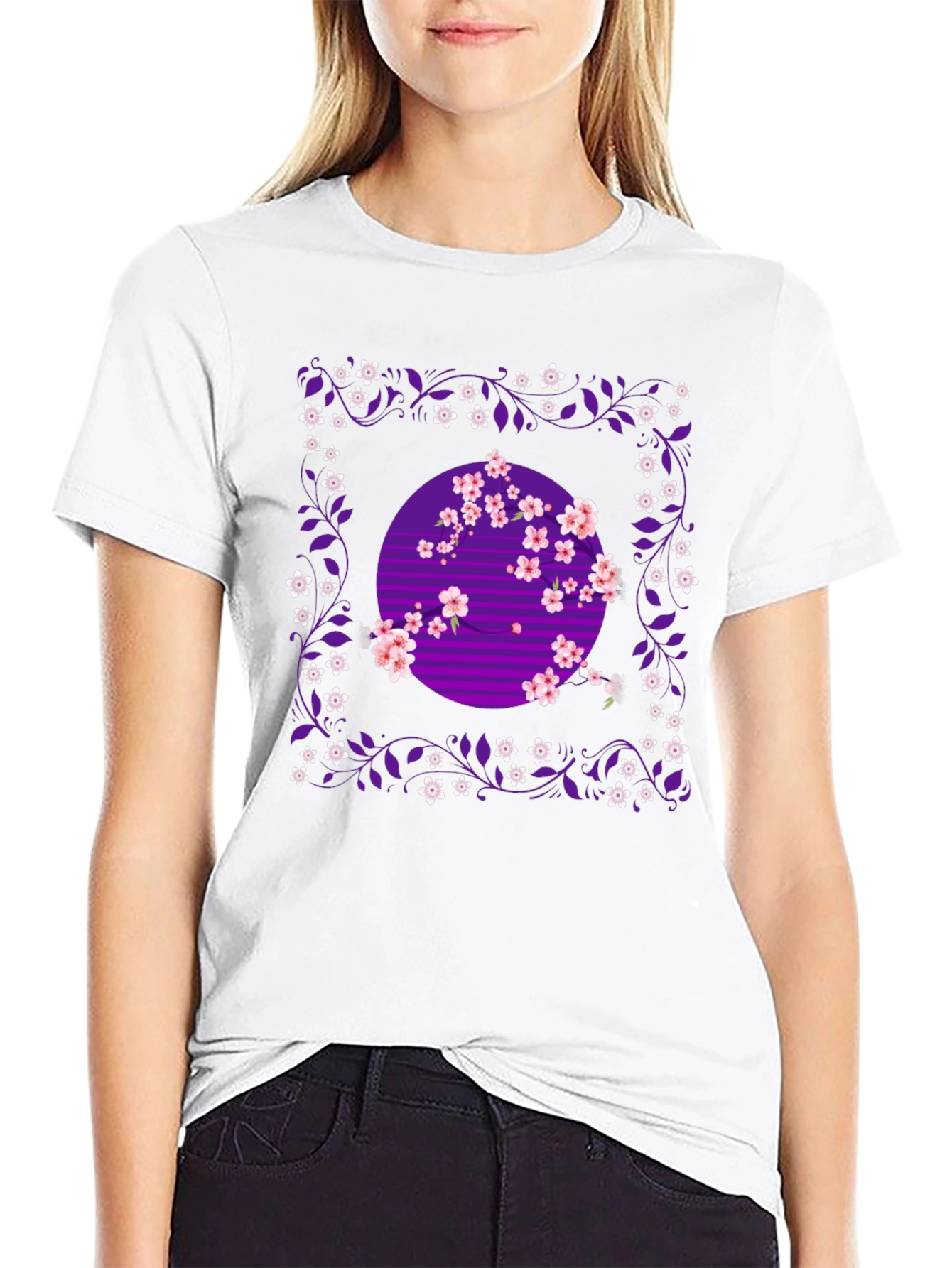 Floral Blossom Graphic Tee - Stylish Comfort