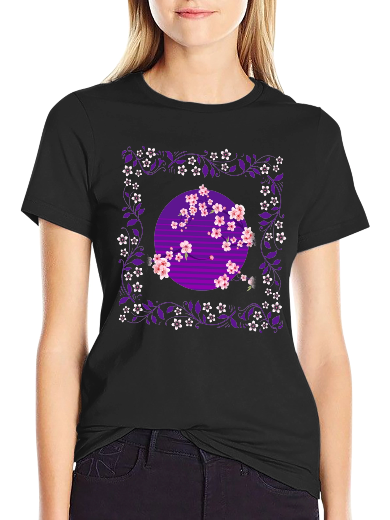 Floral Blossom Graphic Tee - Stylish Comfort