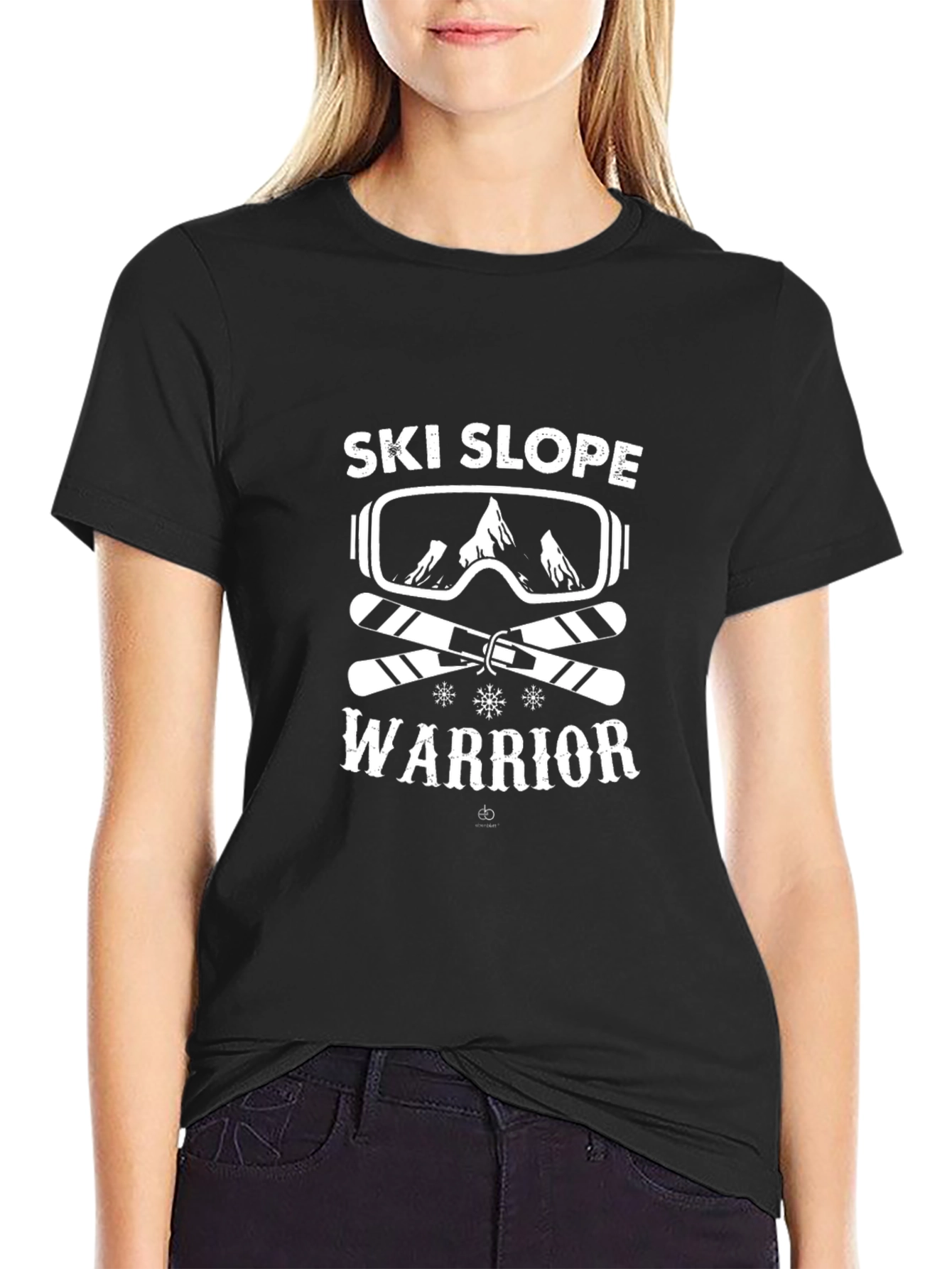 Ski Slope Warrior Graphic Tee - Black