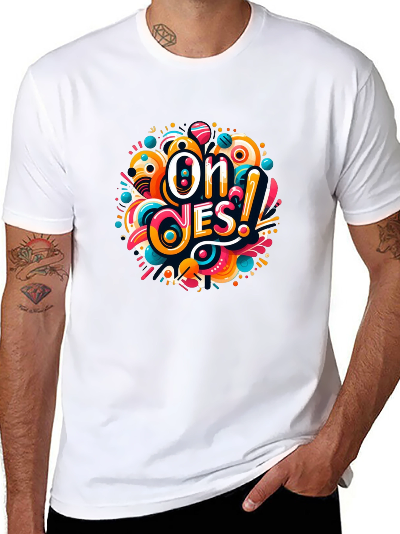Oh Yes! Graphic T-Shirt - Vibrant Design