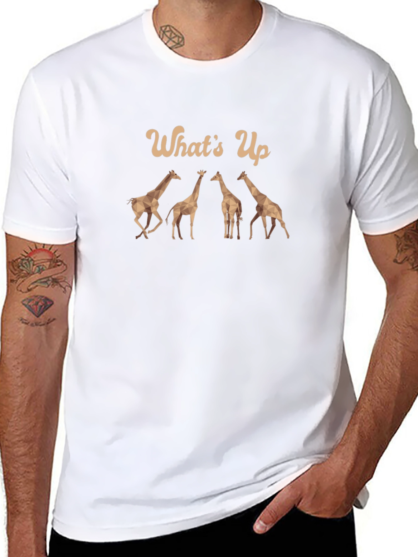 Whats Up Giraffe T-Shirt - Trendy Graphic Tee