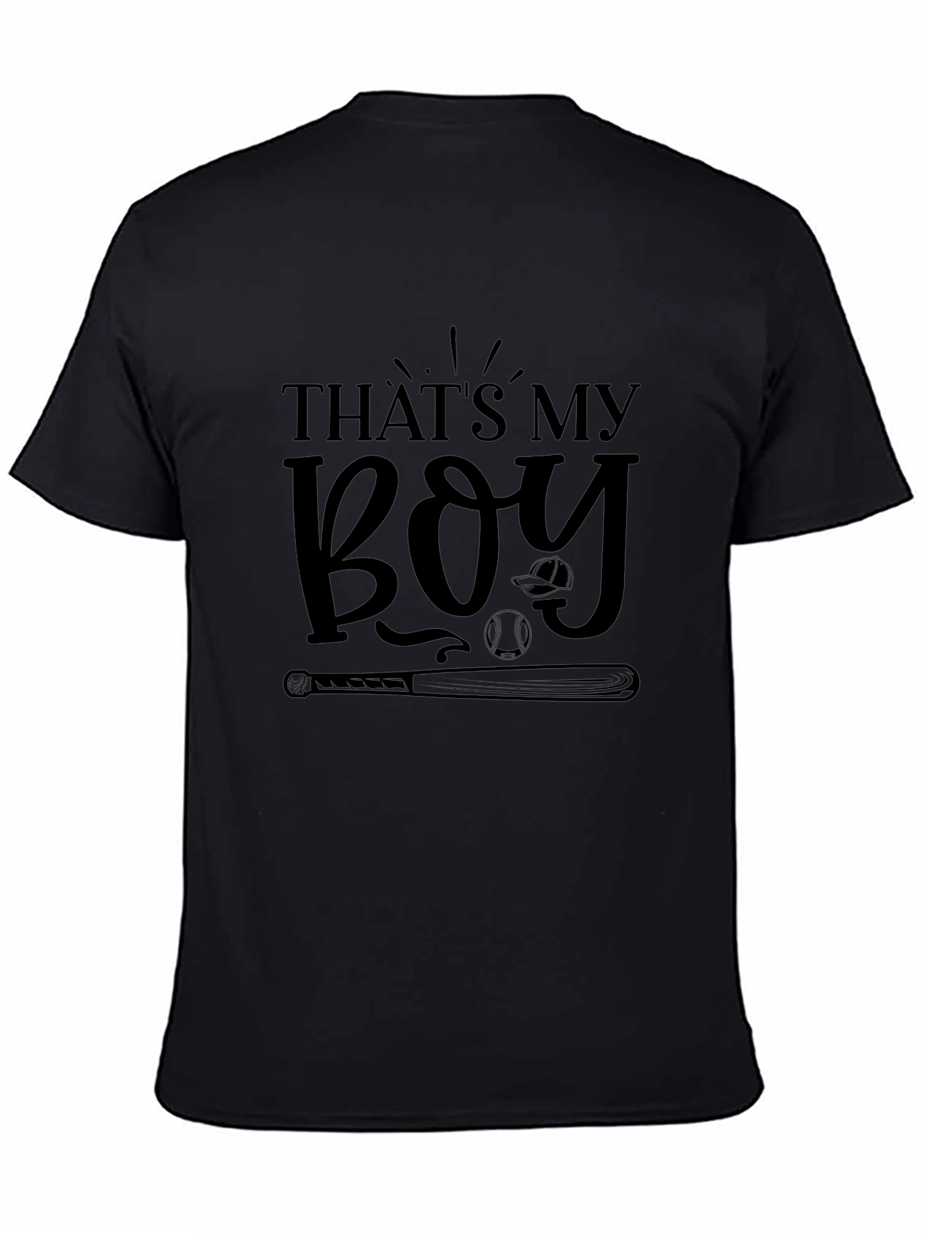 Thats My Boy Baseball Graphic Tee - Black