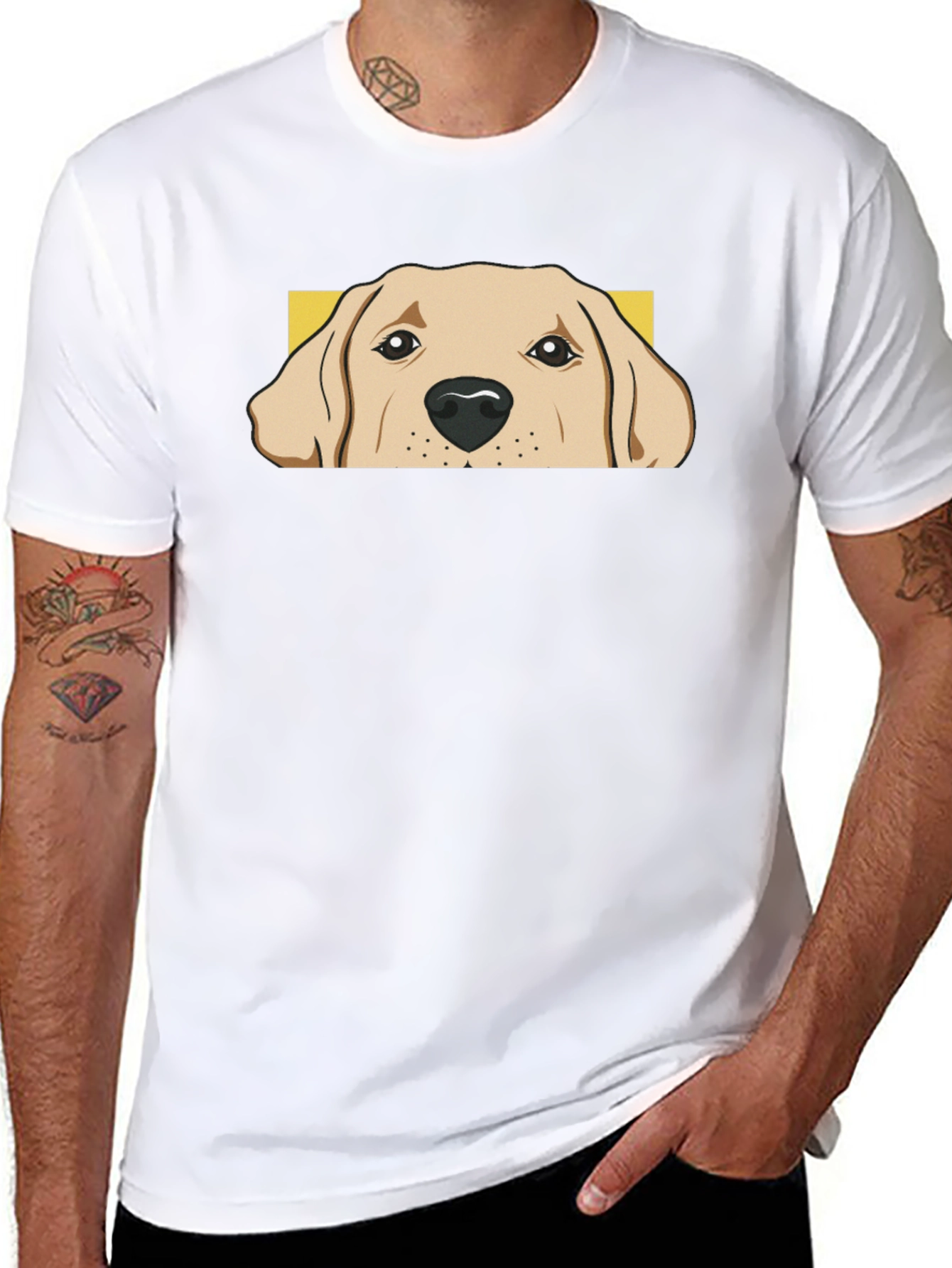 Dog Peek T-Shirt - Labrador Lover