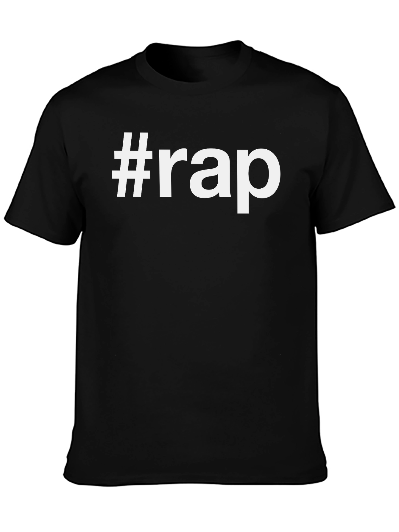 #rap Graphic Tee - Black Short Sleeve T-Shirt