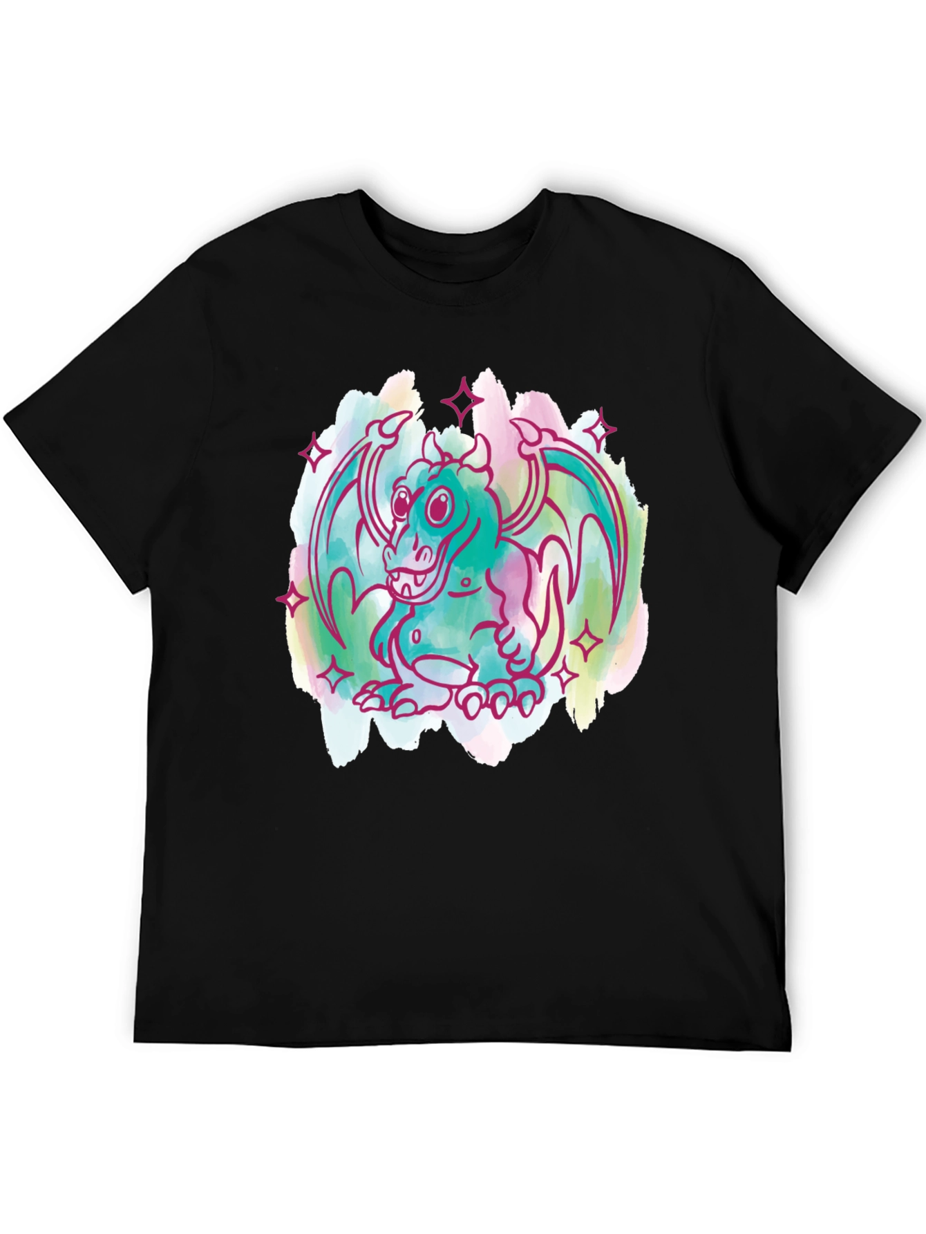 Dragon Graphic Tee - Whimsical Cartoon Style