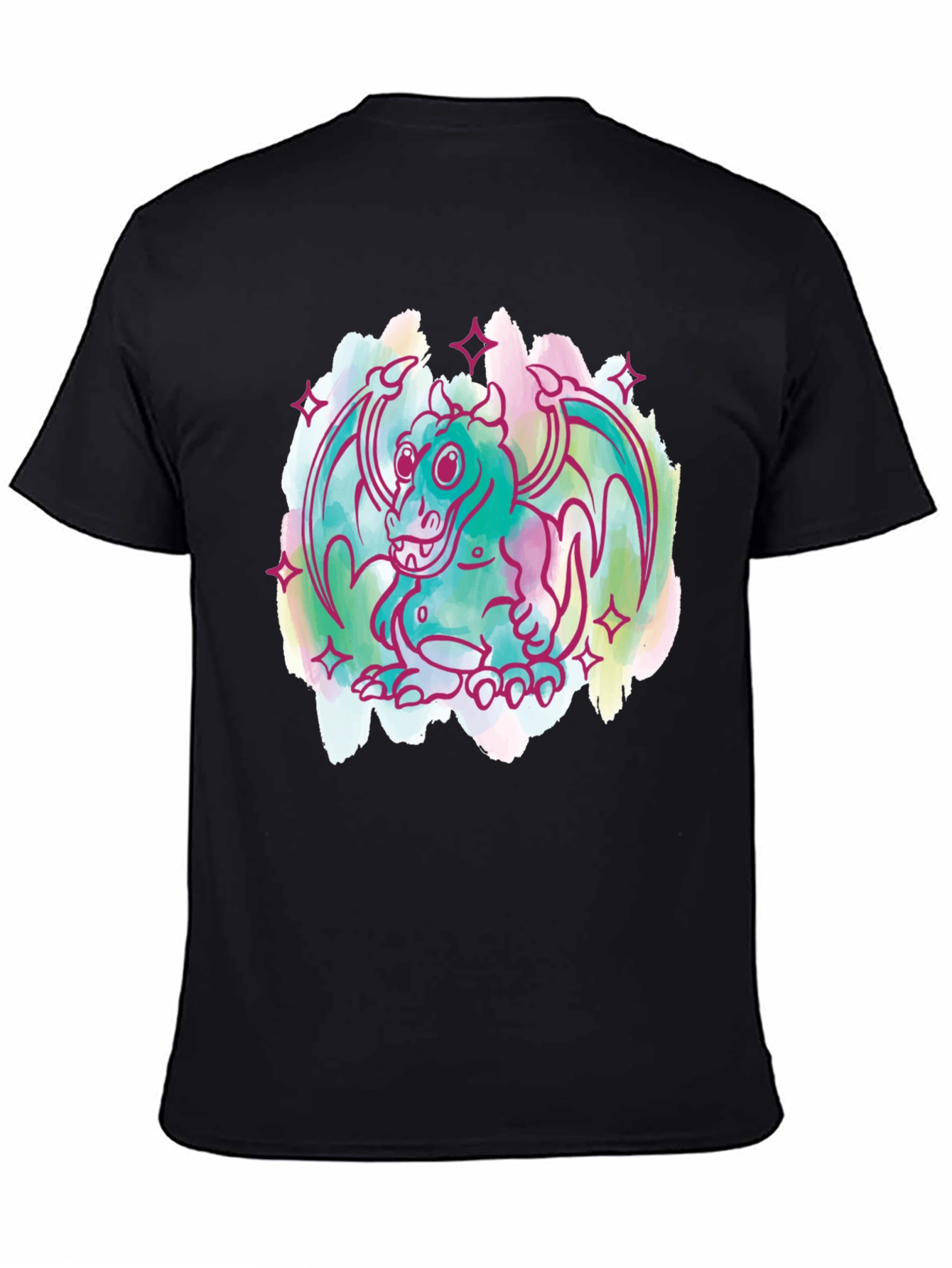 Dragon Graphic Tee - Whimsical Cartoon Style
