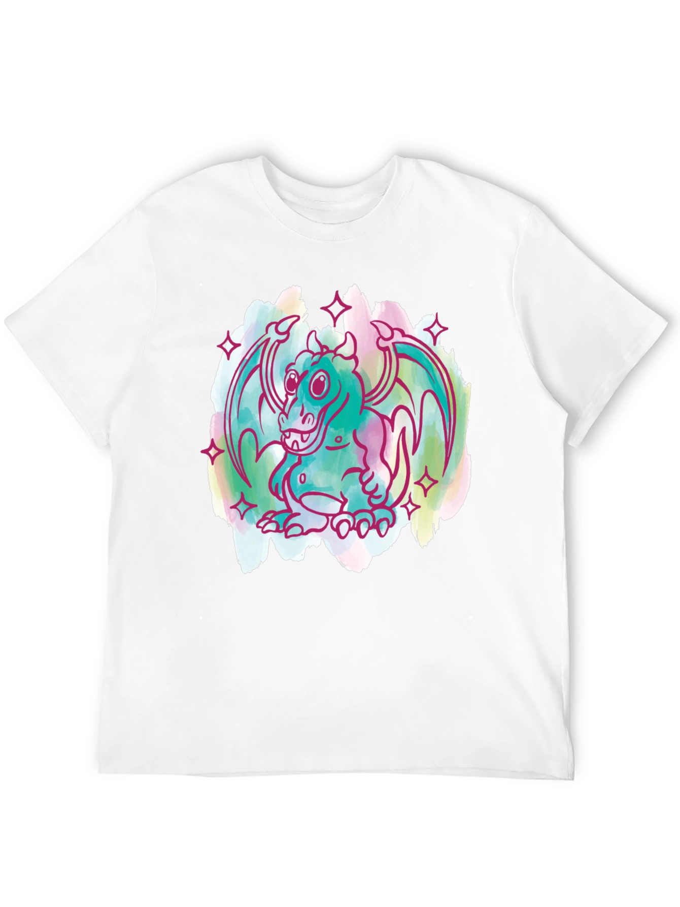 Dragon Graphic Tee - Whimsical Cartoon Style