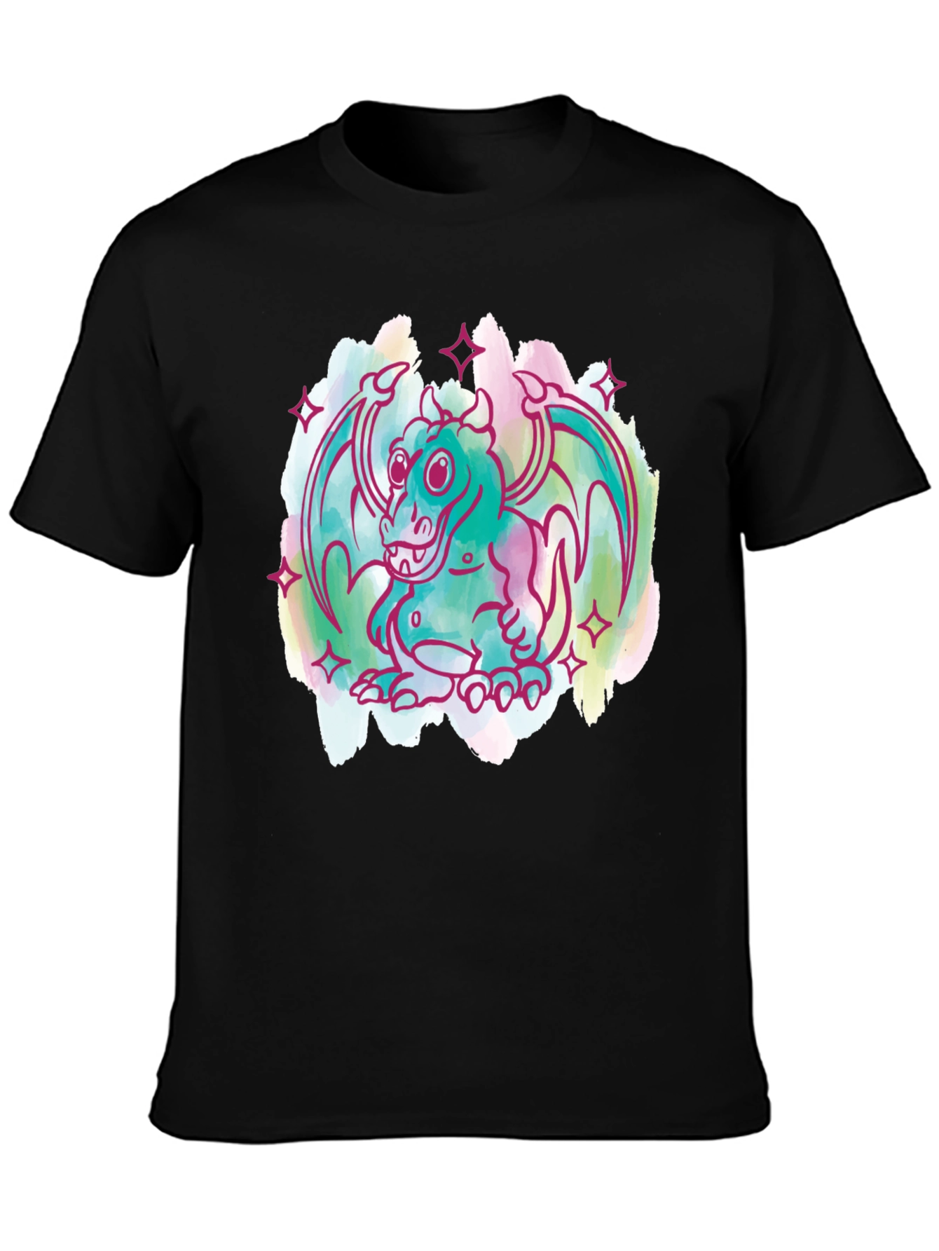 Dragon Graphic Tee - Whimsical Cartoon Style