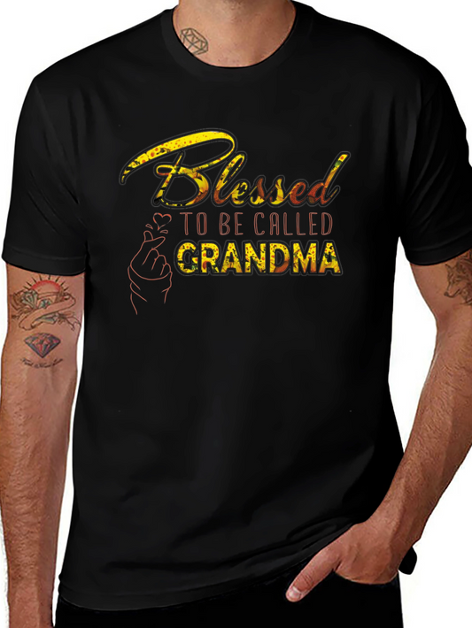 Blessed Grandma Graphic Tee - Black
