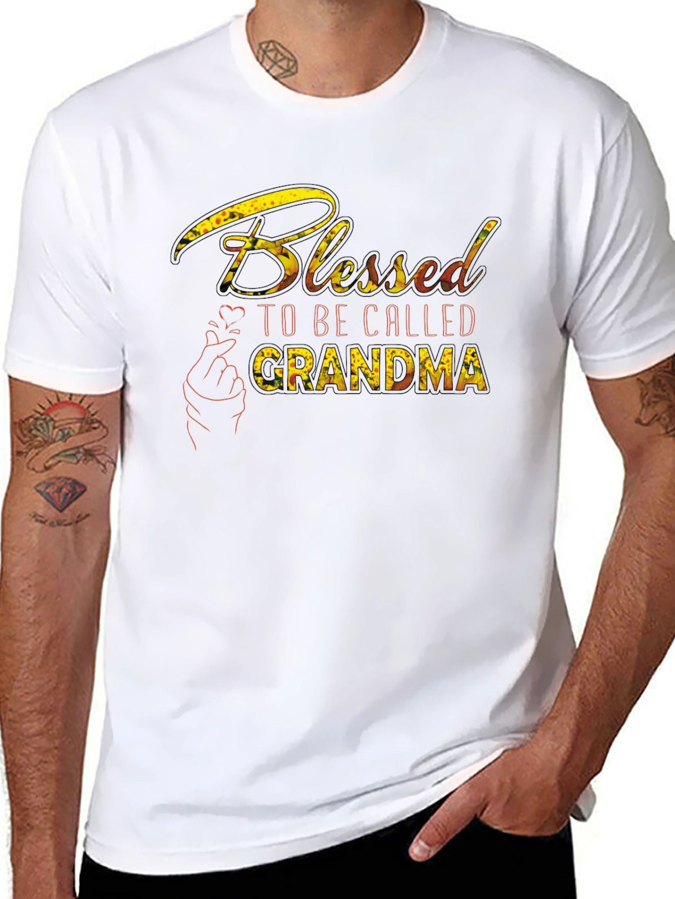Blessed Grandma Graphic Tee - Black