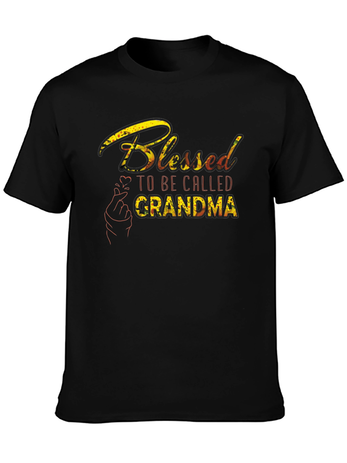 Blessed Grandma Graphic Tee - Black