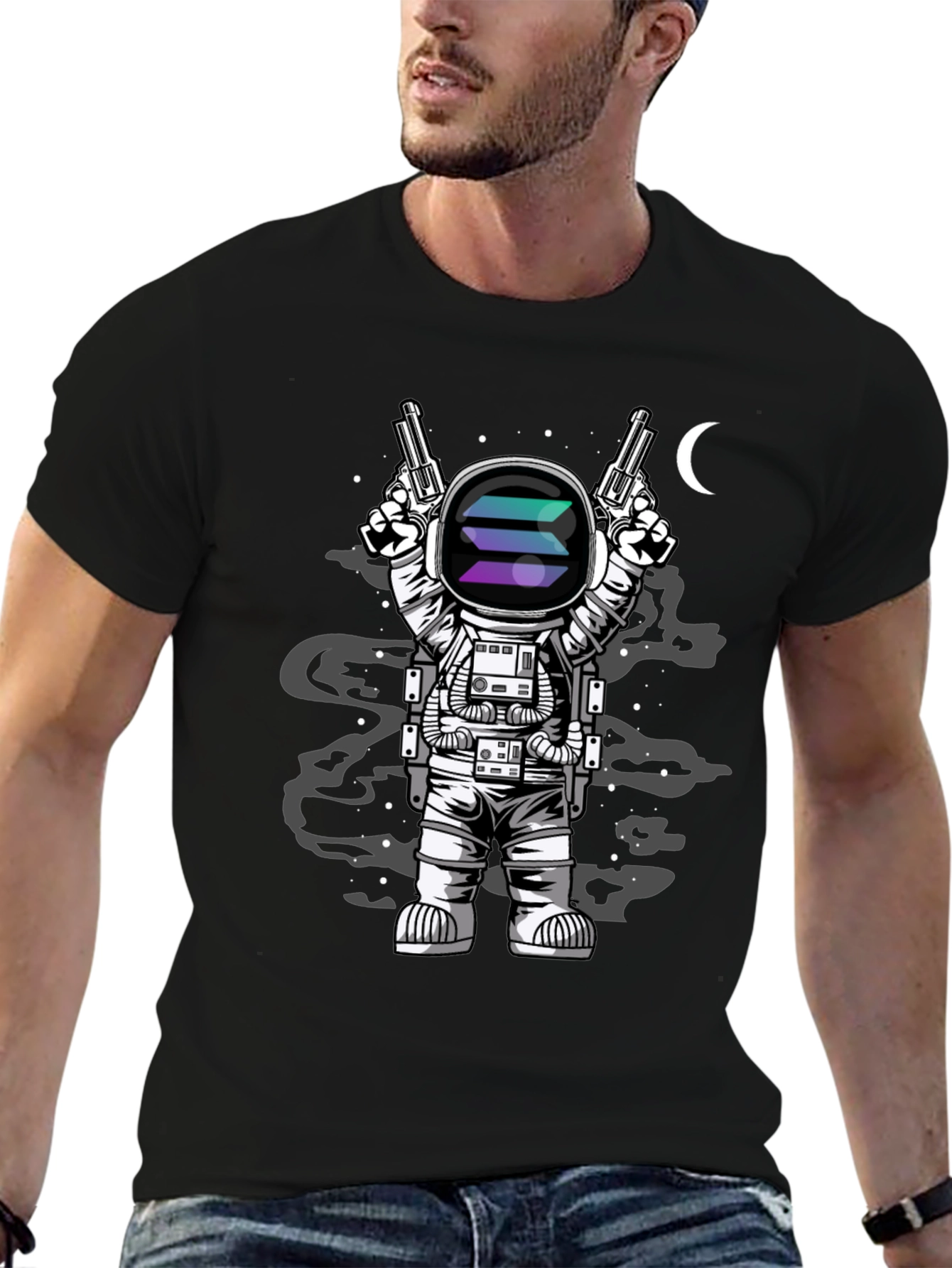 Astronaut Solana Guns T-Shirt