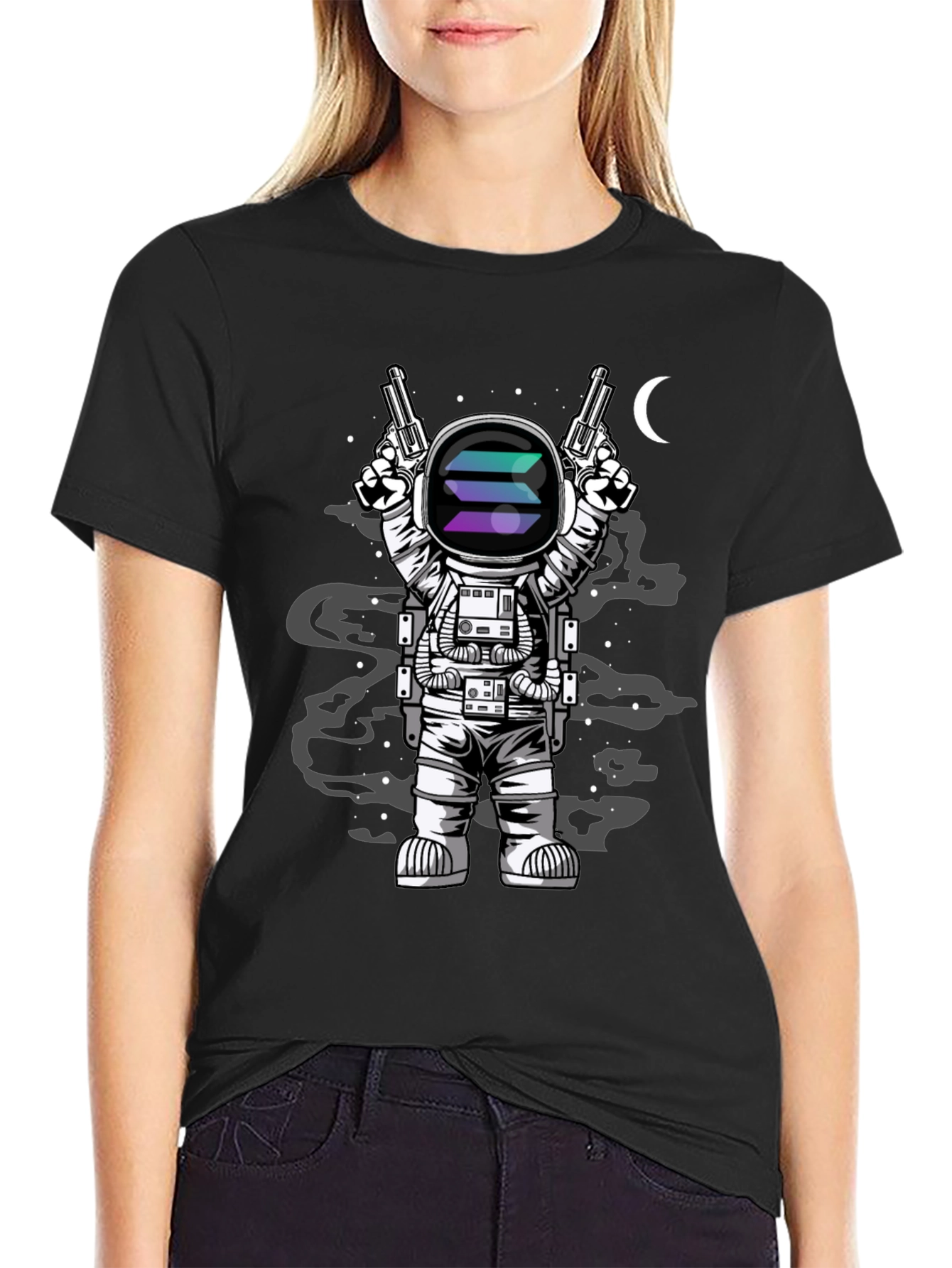 Astronaut Solana Guns T-Shirt