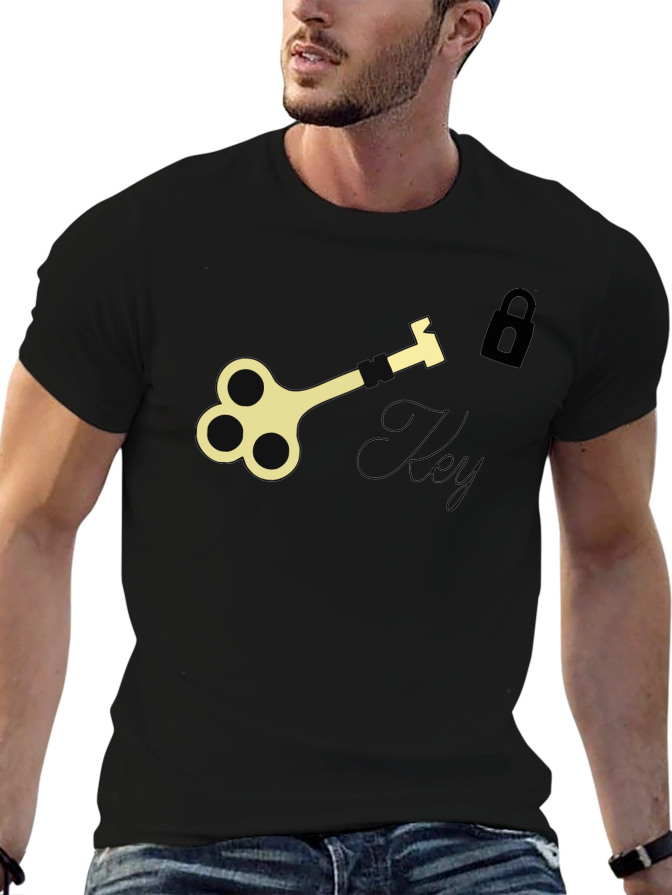 Unlock Your Style: Key & Lock Graphic Tee