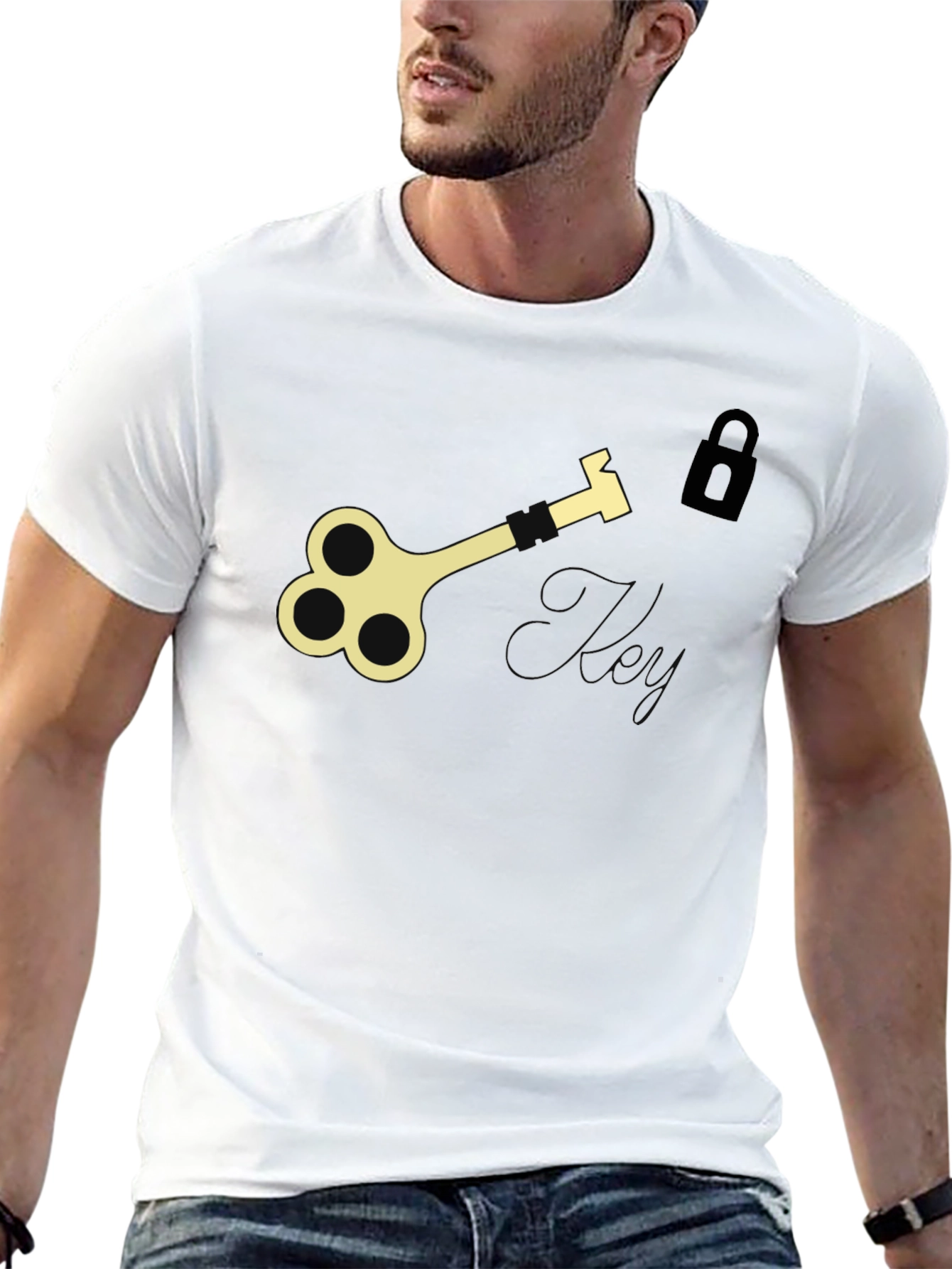 Unlock Your Style: Key & Lock Graphic Tee