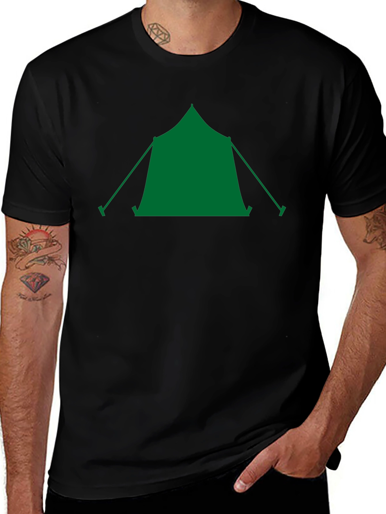 Camping Tent Graphic Tee - Outdoor Adventure Shirt