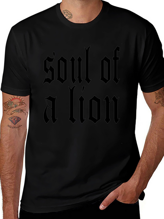 Soul of a Lion Black Graphic T-Shirt