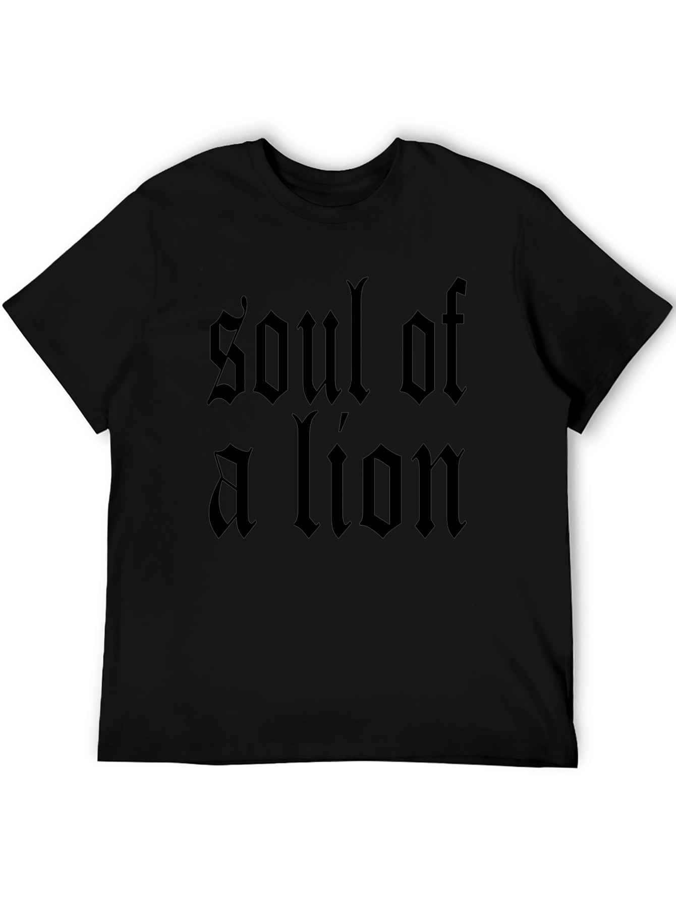 Soul of a Lion Black Graphic T-Shirt