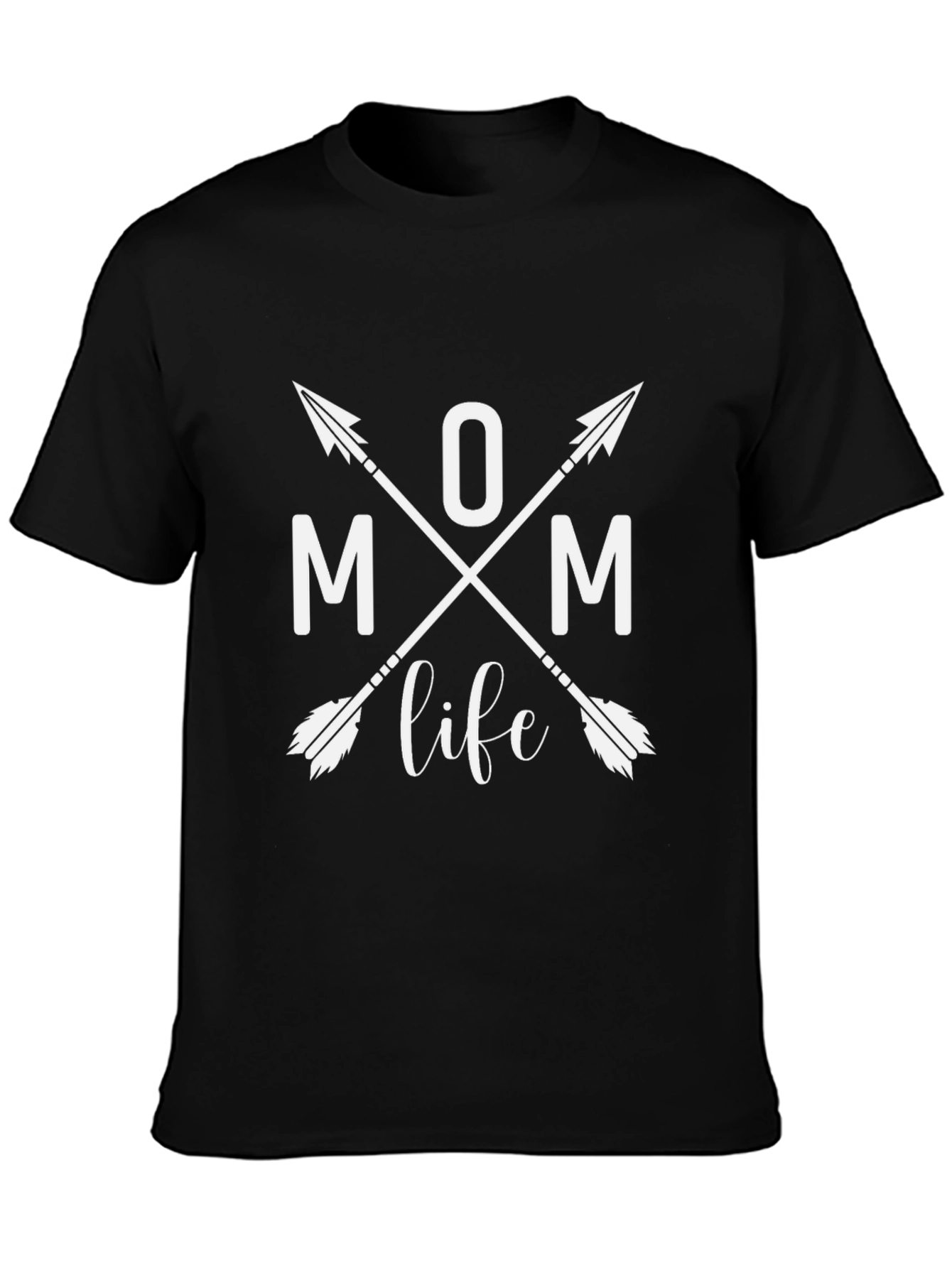 Mom Life Arrow Graphic Tee - Black
