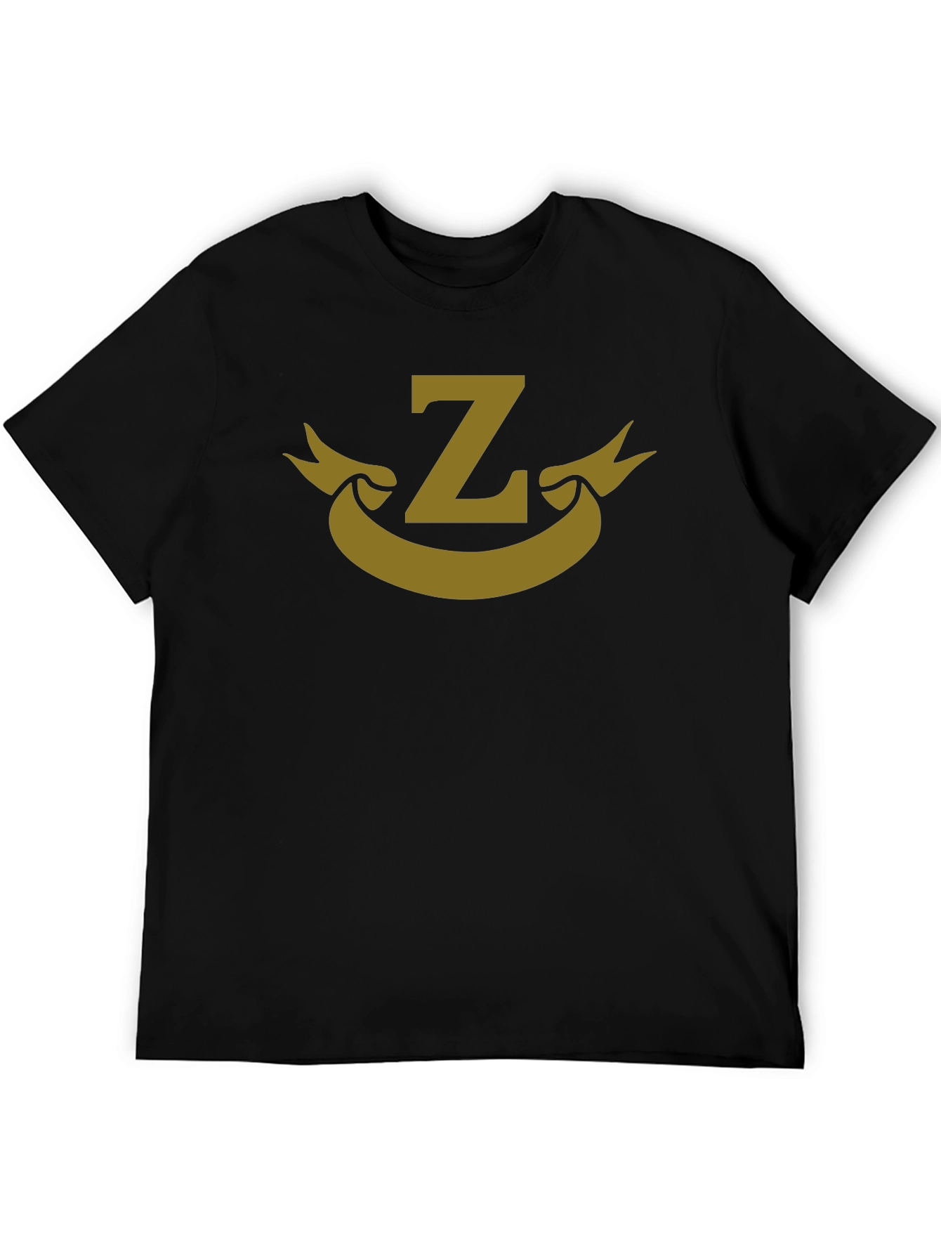 Letter Z Banner Graphic Black T-Shirt