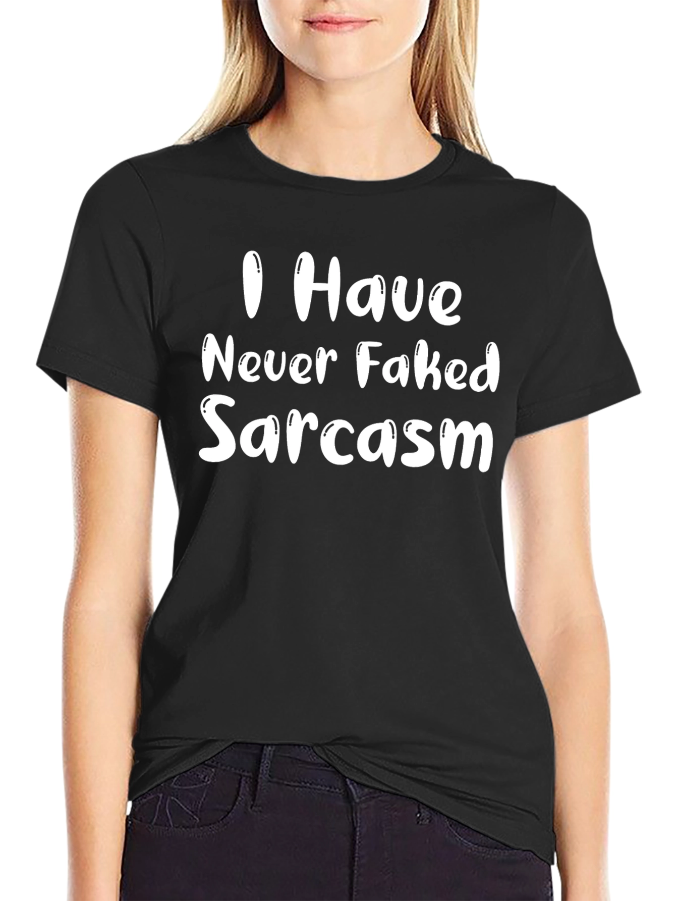 Sarcastic Humor Graphic Tee - Black