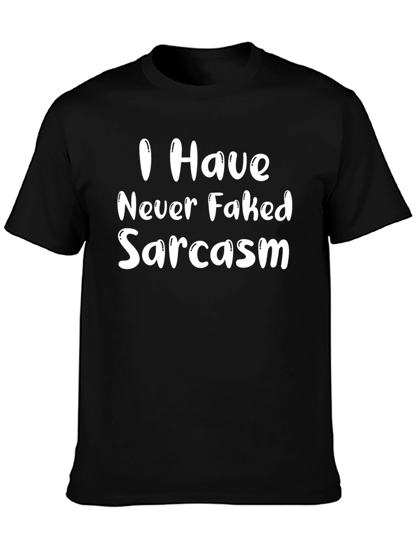 Sarcastic Humor Graphic Tee - Black