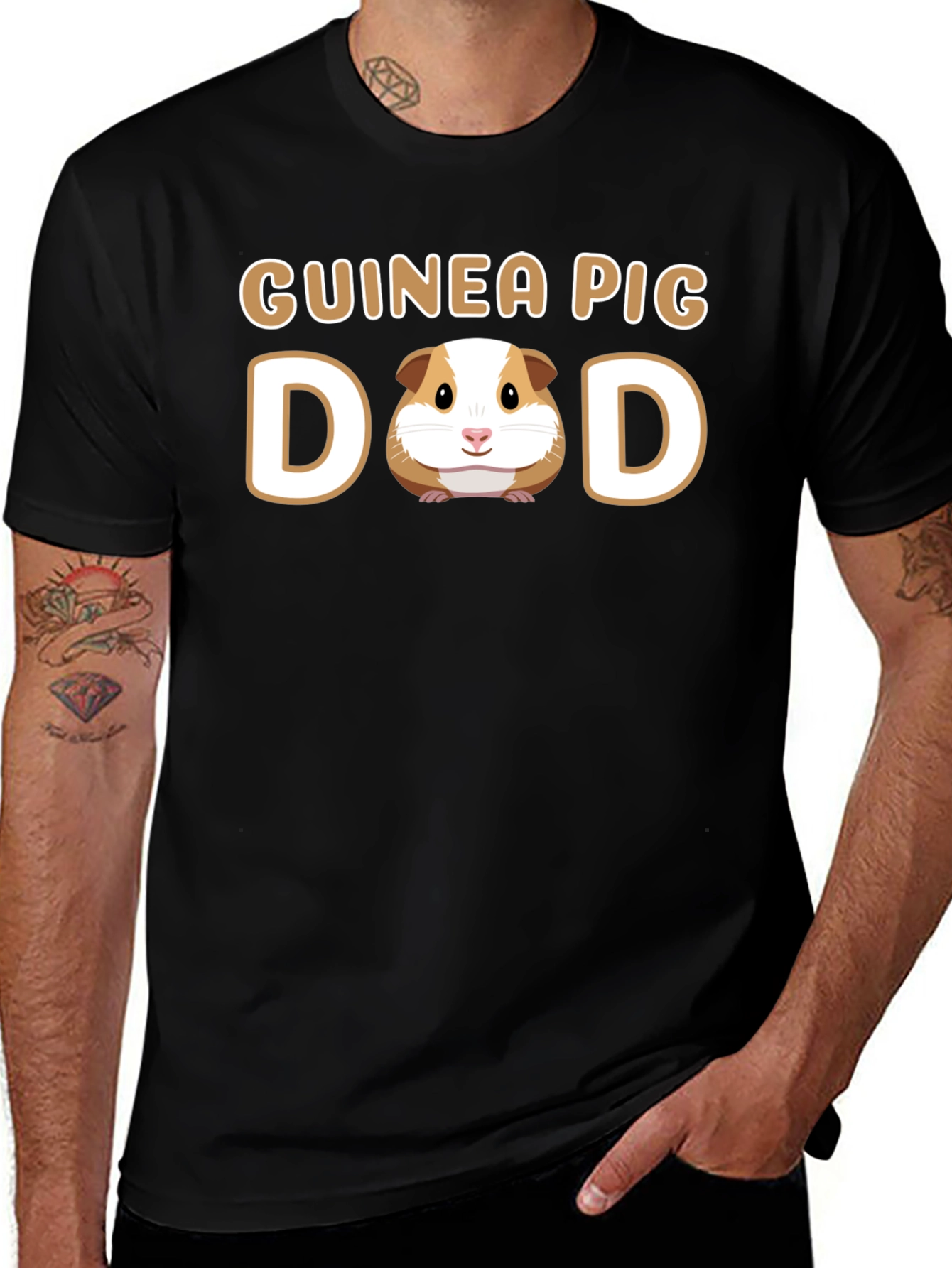 Guinea Pig Dad T-Shirt Cute Pet Lover Tee
