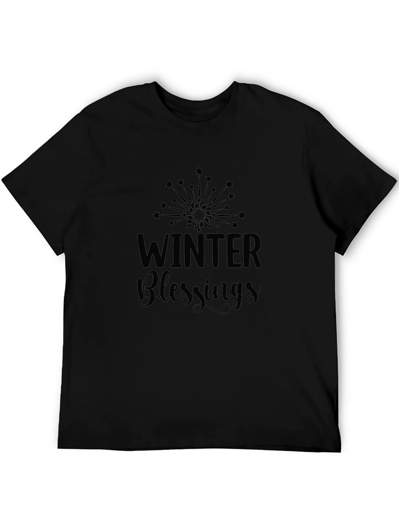 Winter Blessings Graphic Tee - Black Unisex T-Shirt