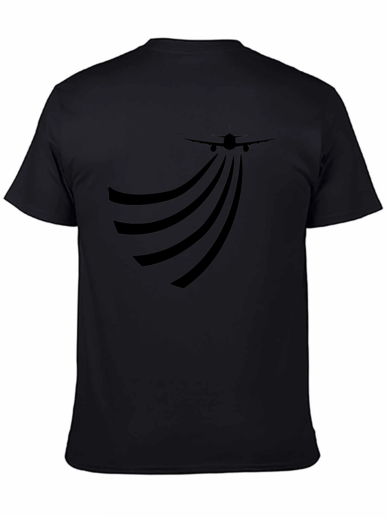 Black Airplane Trail Graphic Tee