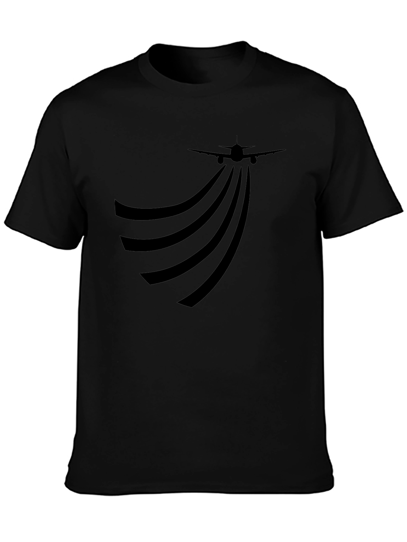Black Airplane Trail Graphic Tee