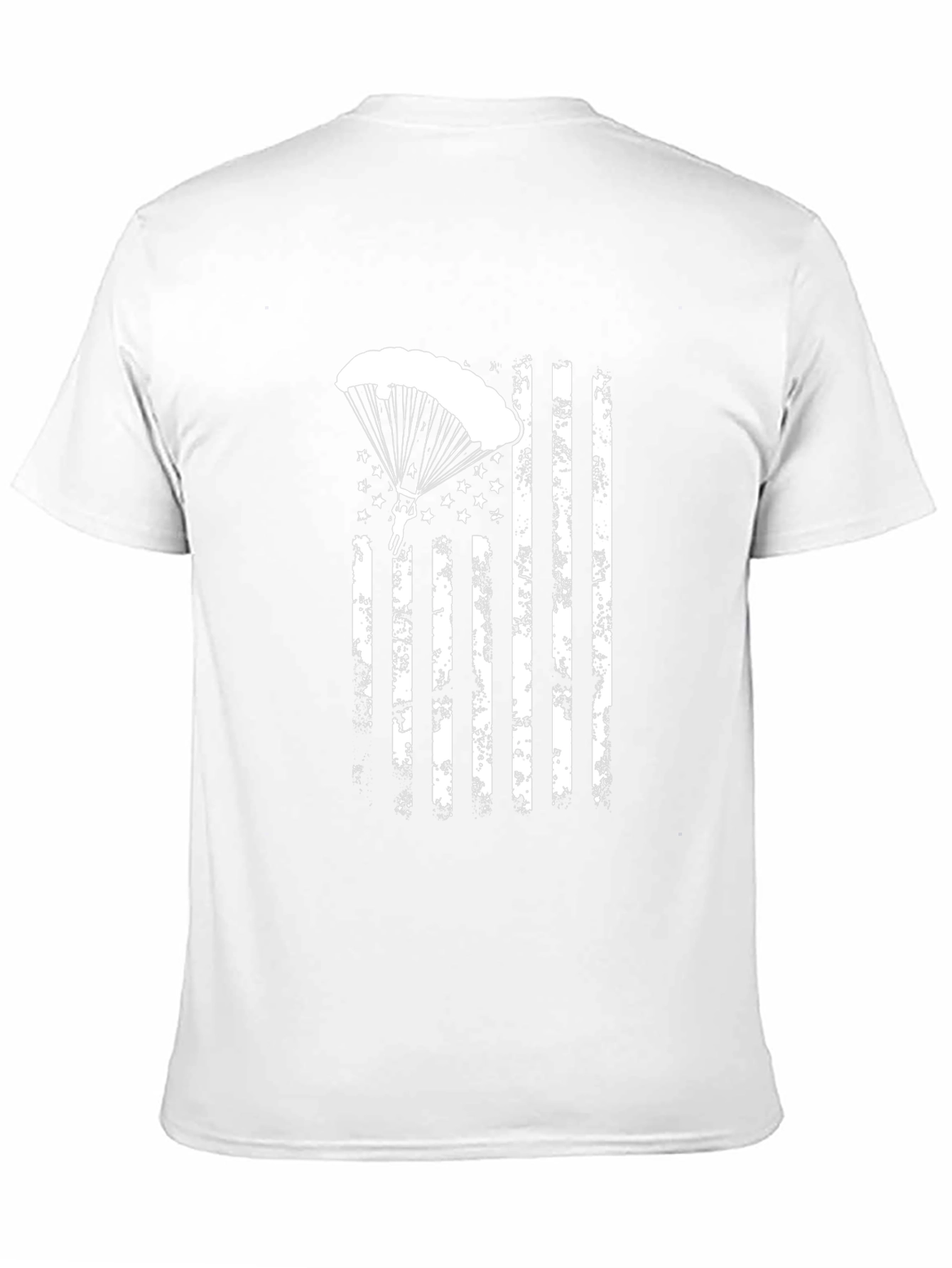 Patriotic Parachutist USA Flag Graphic T-Shirt