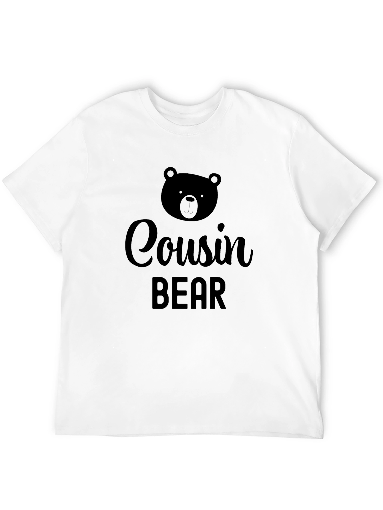 Cousin Bear T-Shirt - Black Novelty Tee