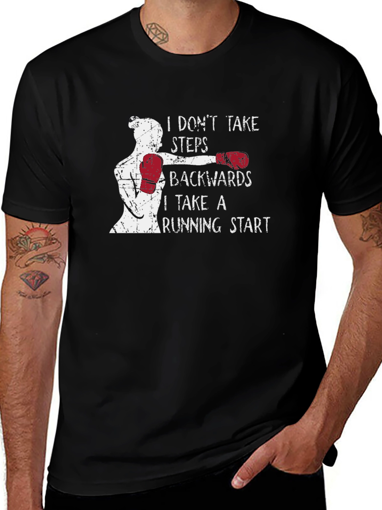Running Start Graphic Tee - Motivational Boxing Design