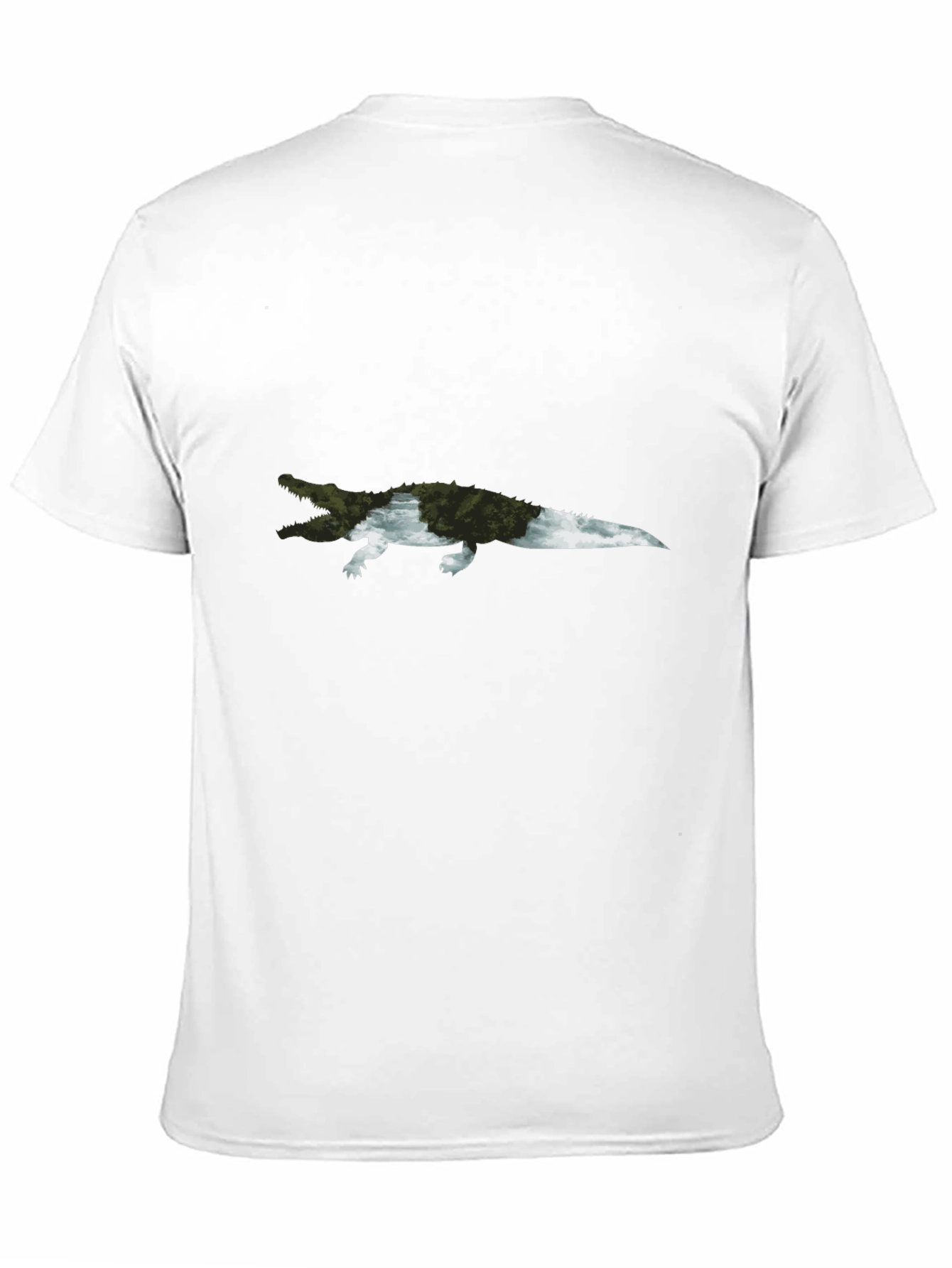 Crocodile Nature Graphic T-Shirt - Black