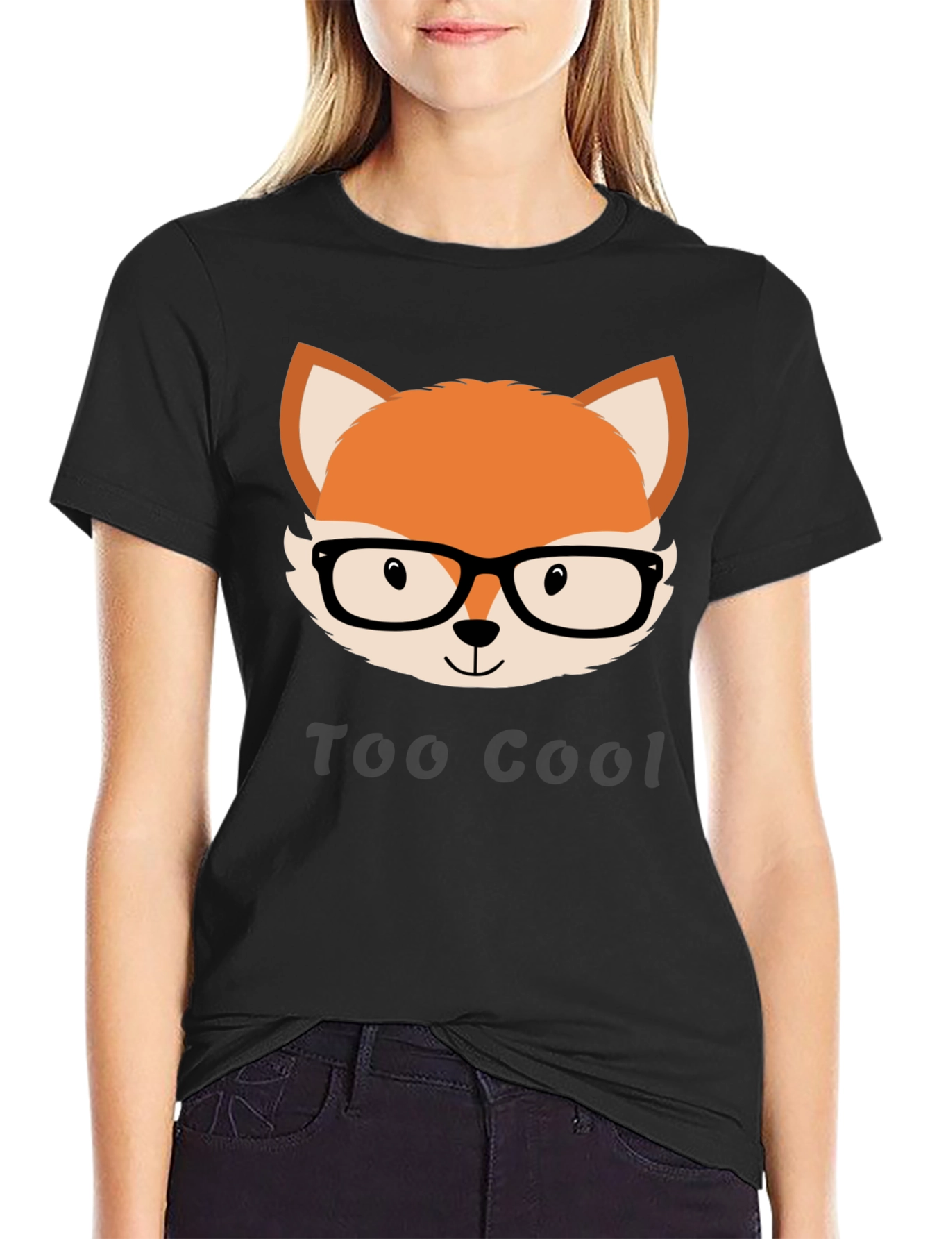 Too Cool Fox T-Shirt - Black