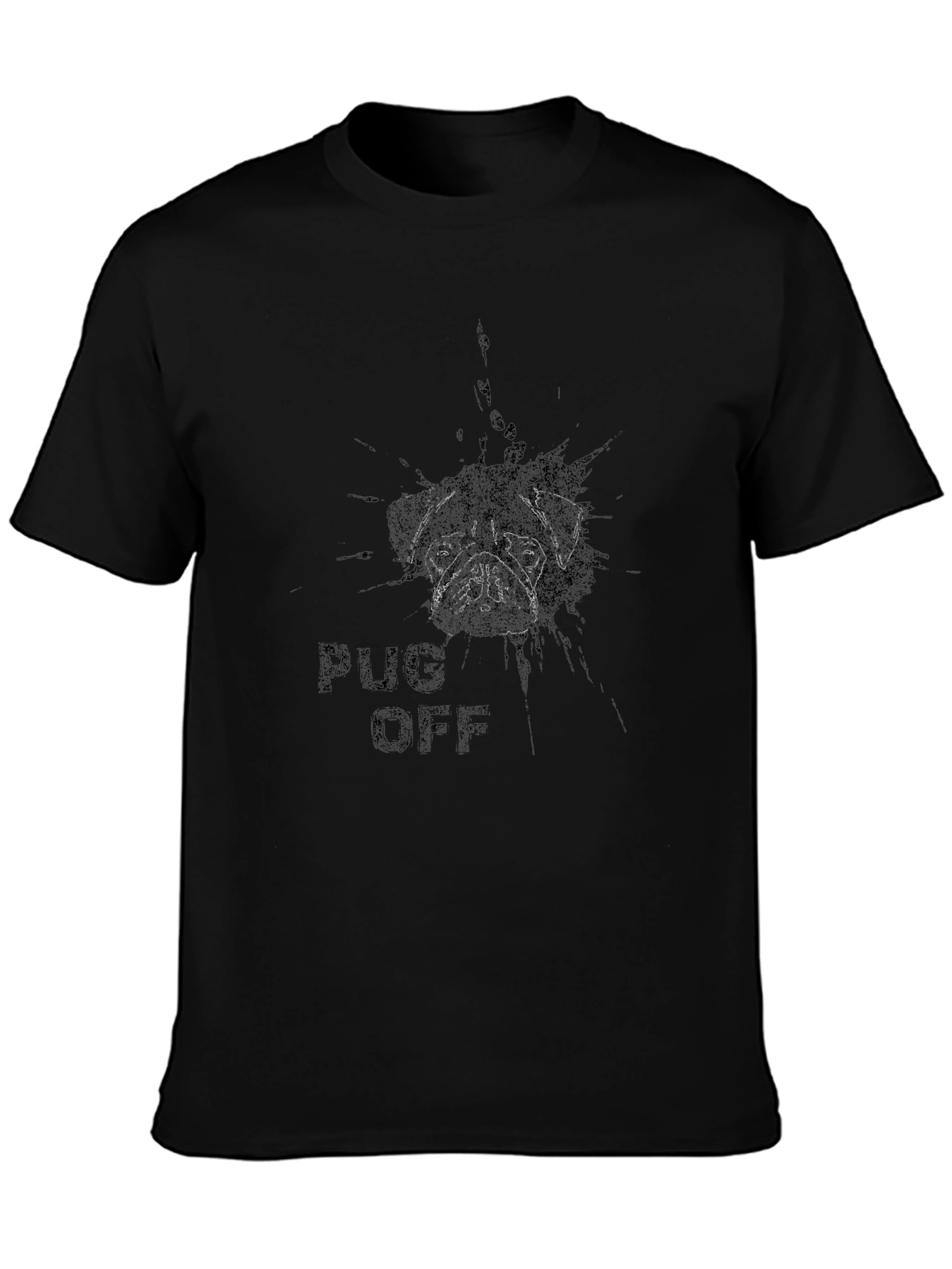Pug Off Graphic Tee - Black T-Shirt