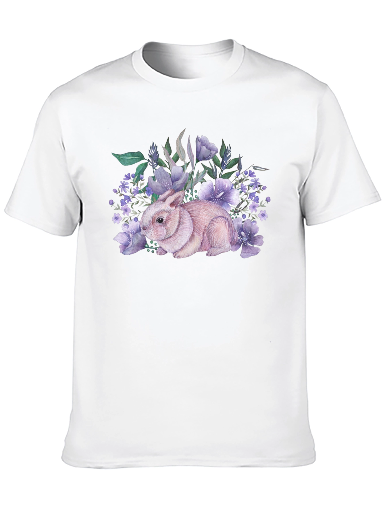 Floral Bunny Graphic T-Shirt