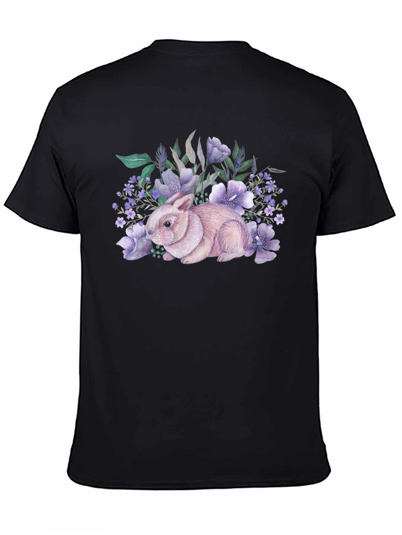 Floral Bunny Graphic T-Shirt