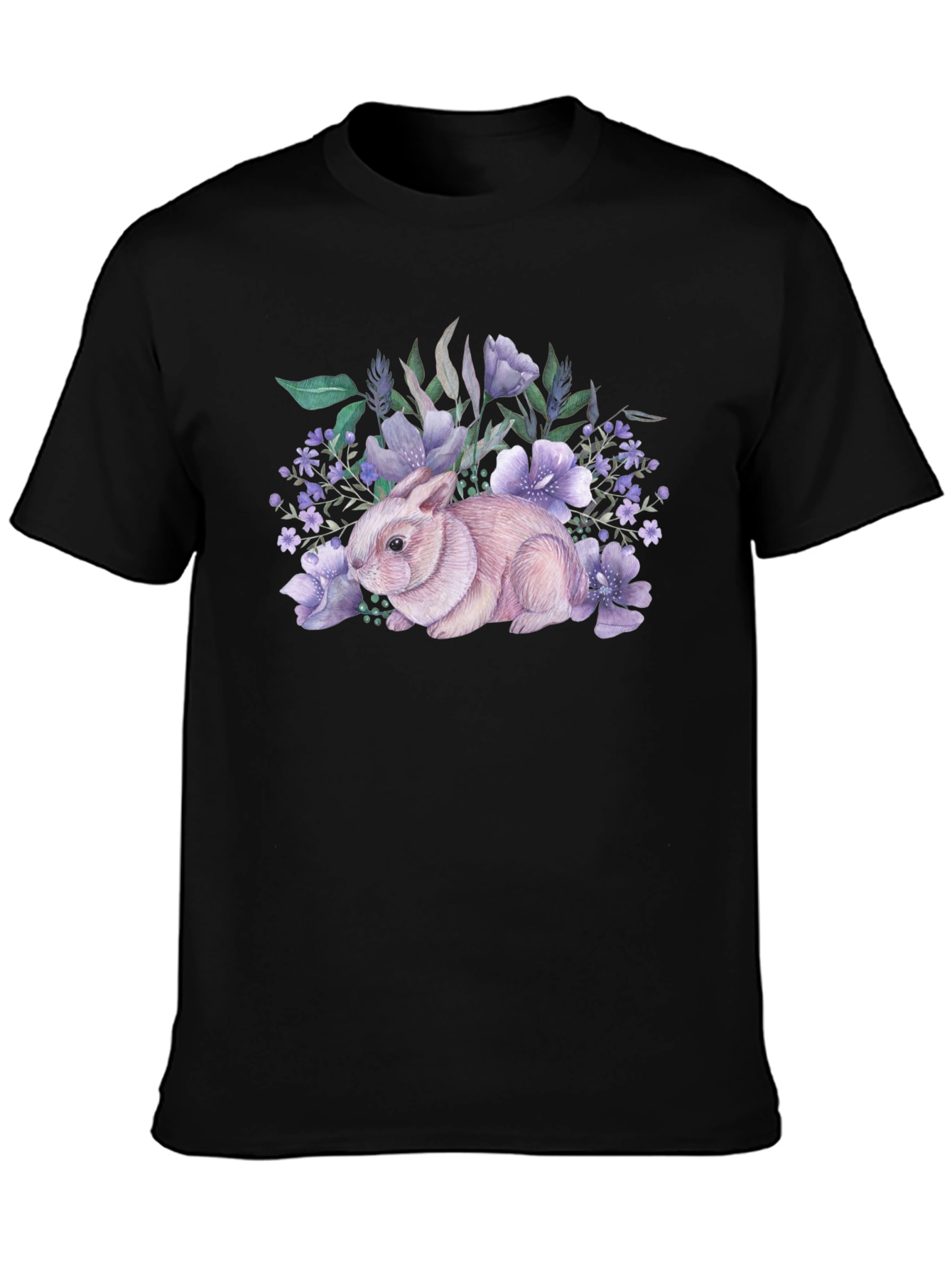 Floral Bunny Graphic T-Shirt