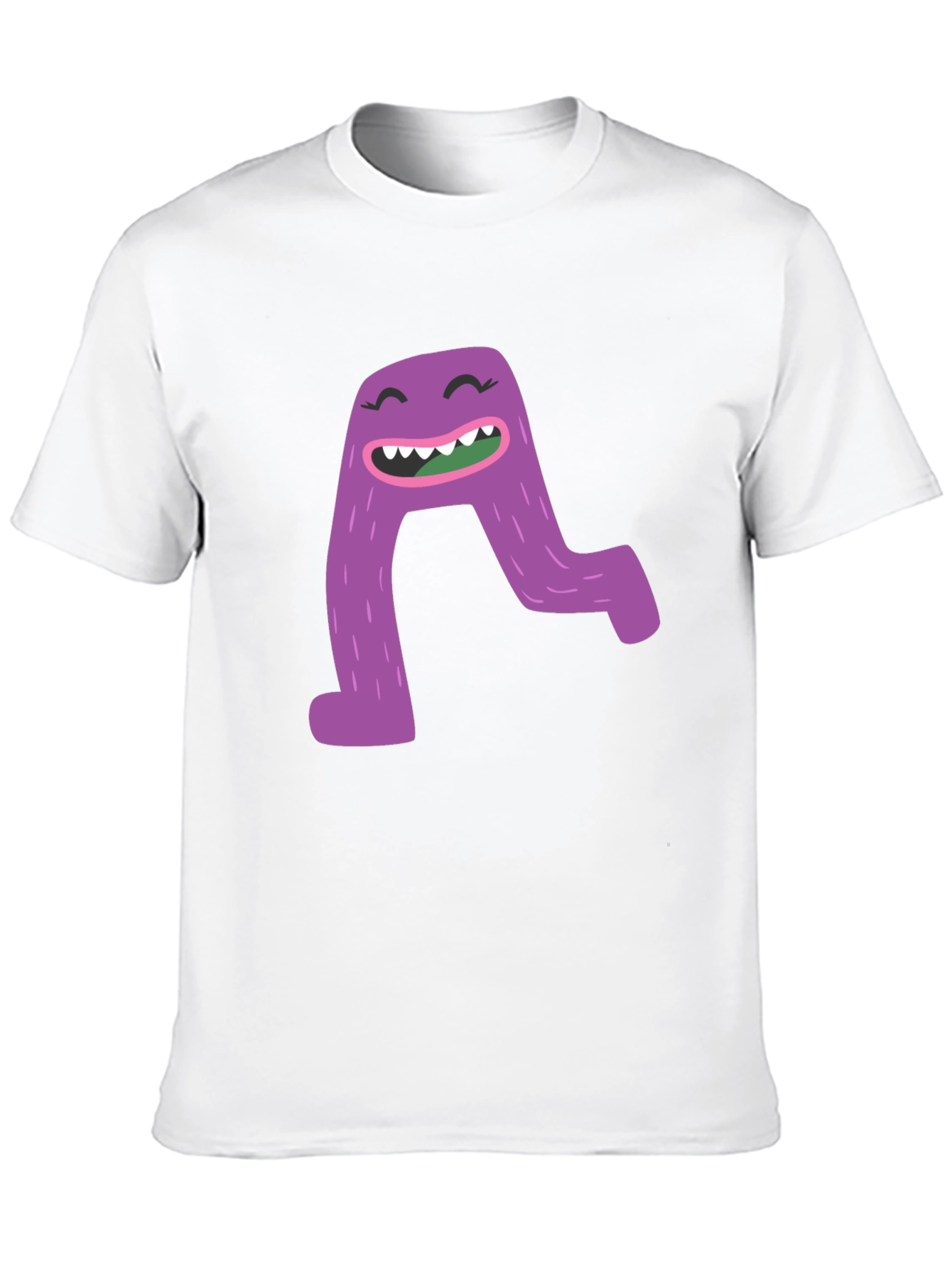 Monster A Letter Graphic Black T-Shirt