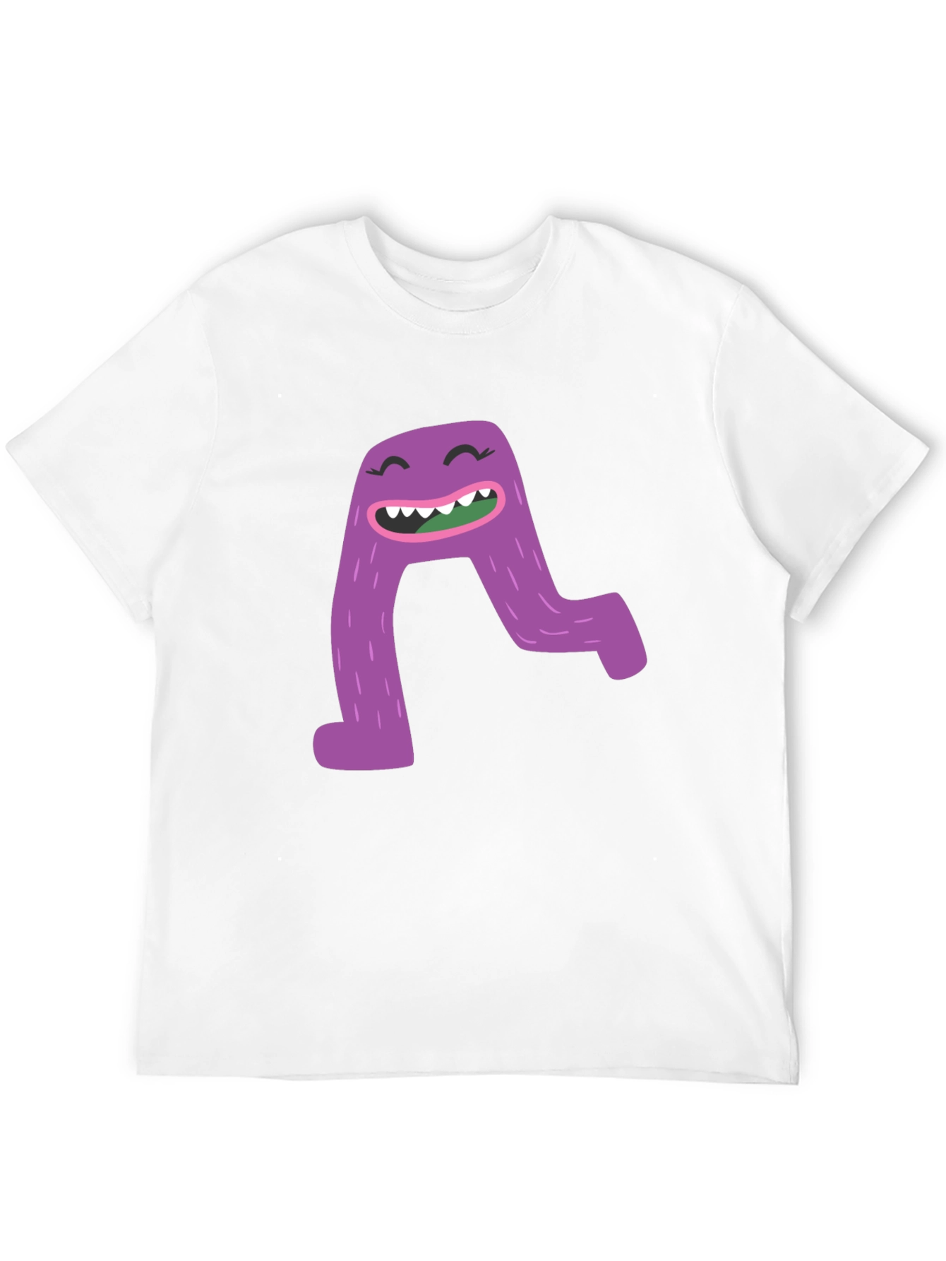 Monster A Letter Graphic Black T-Shirt