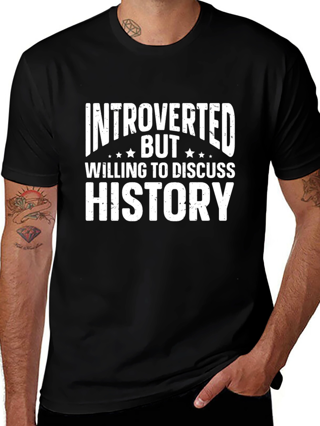 Introverted History Buff T-Shirt - Black