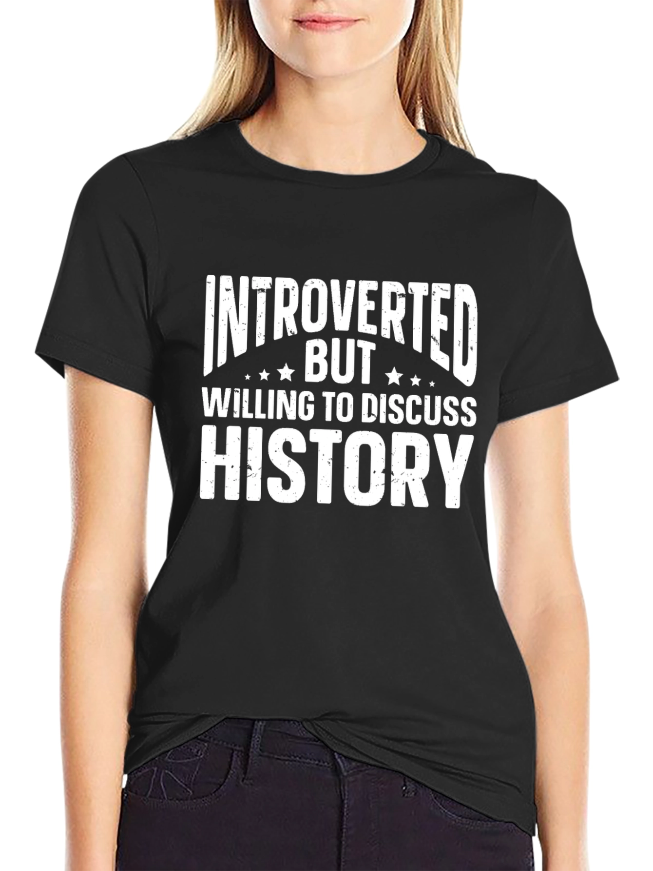 Introverted History Buff T-Shirt - Black