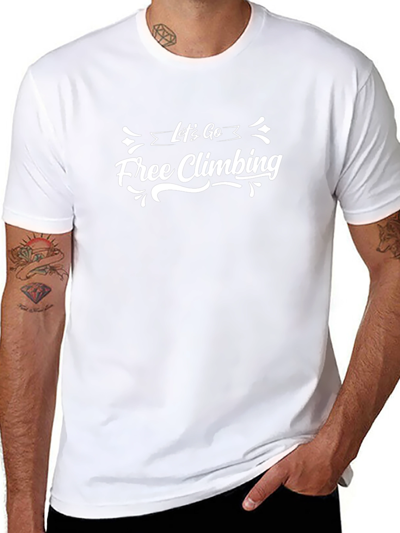 Lets Go Free Climbing Graphic T-Shirt