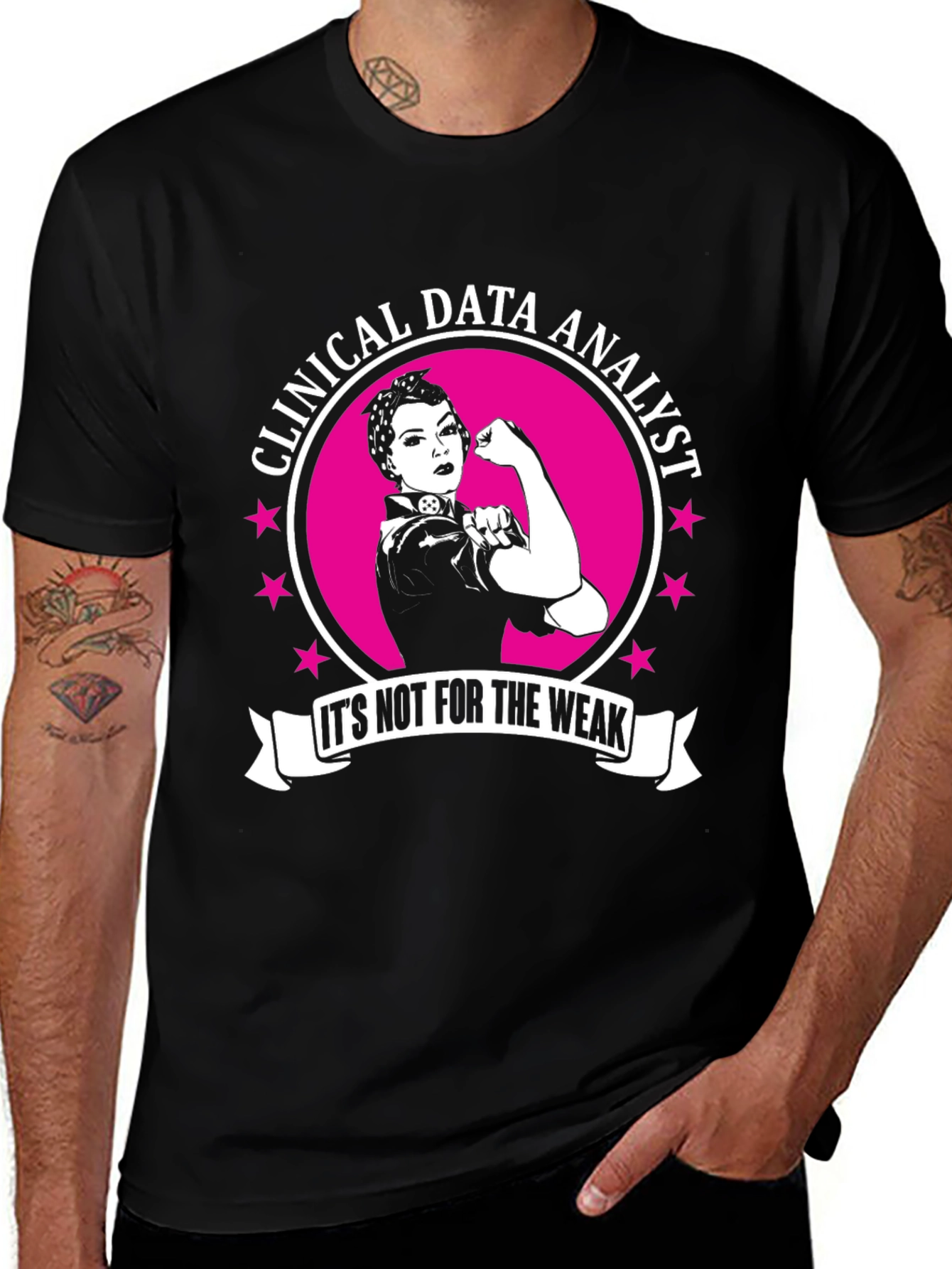 Clinical Data Analyst Rosie the Riveter T-Shirt
