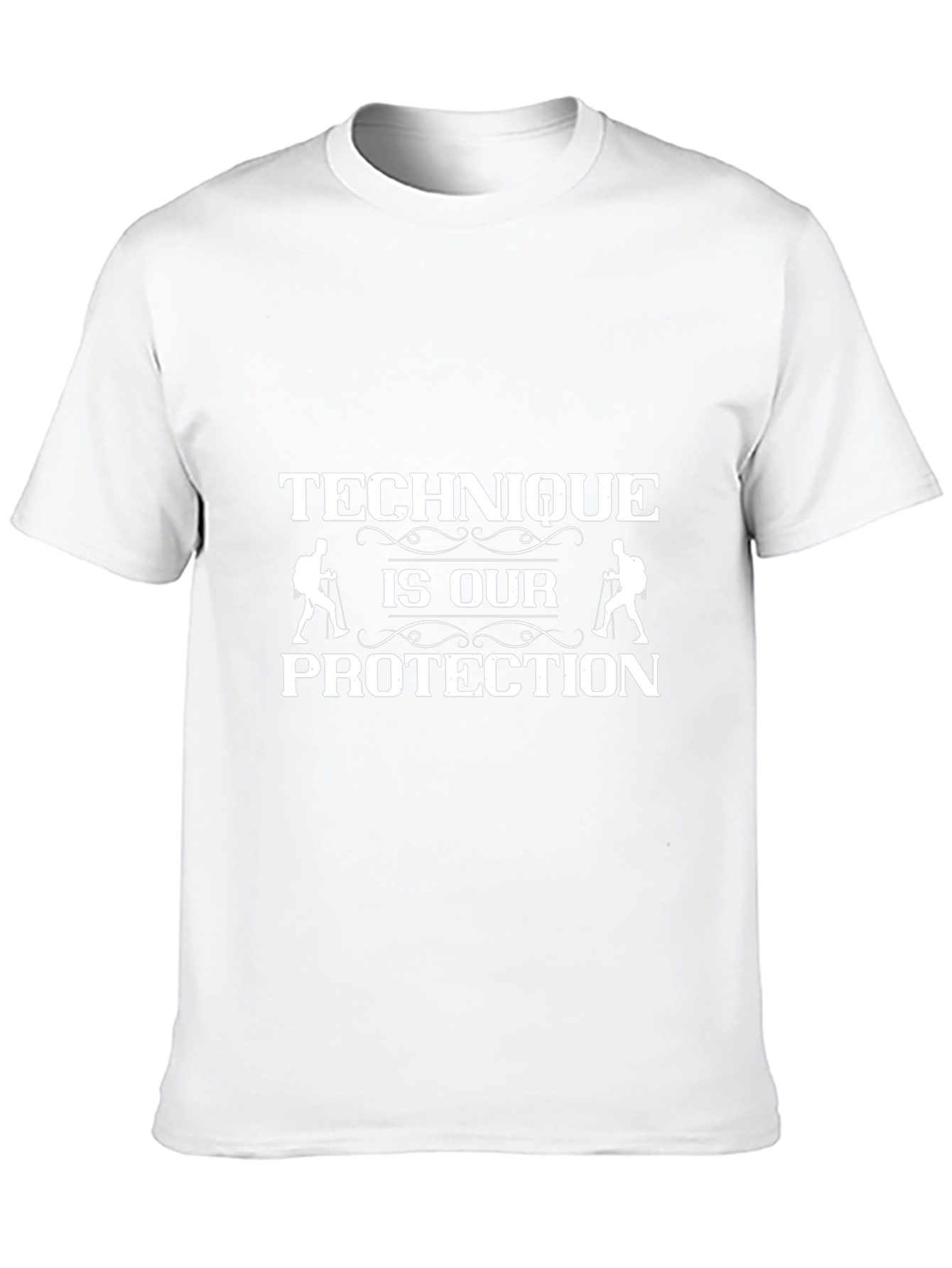 Technique is Our Protection Black Graphic T-Shirt