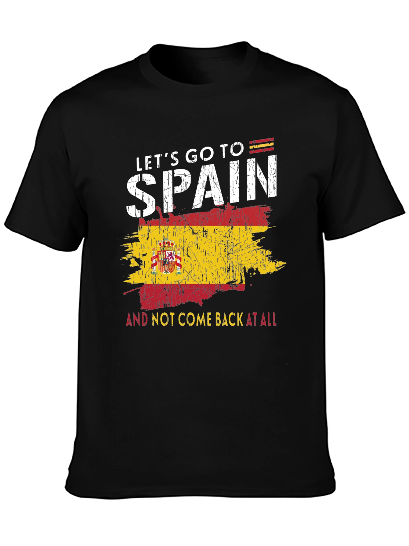 Spain Flag Graphic T-Shirt - Lets Go To Spain