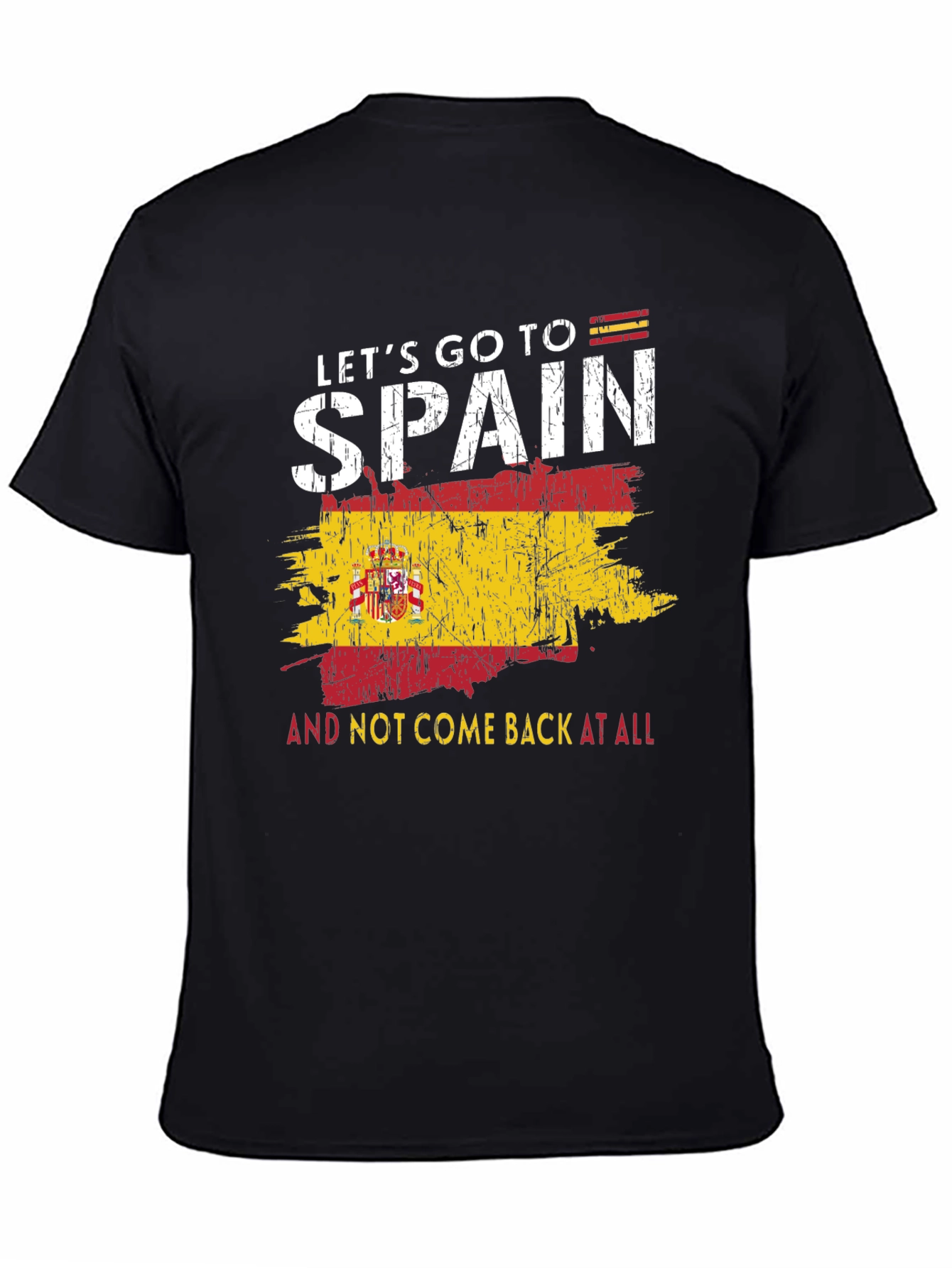 Spain Flag Graphic T-Shirt - Lets Go To Spain